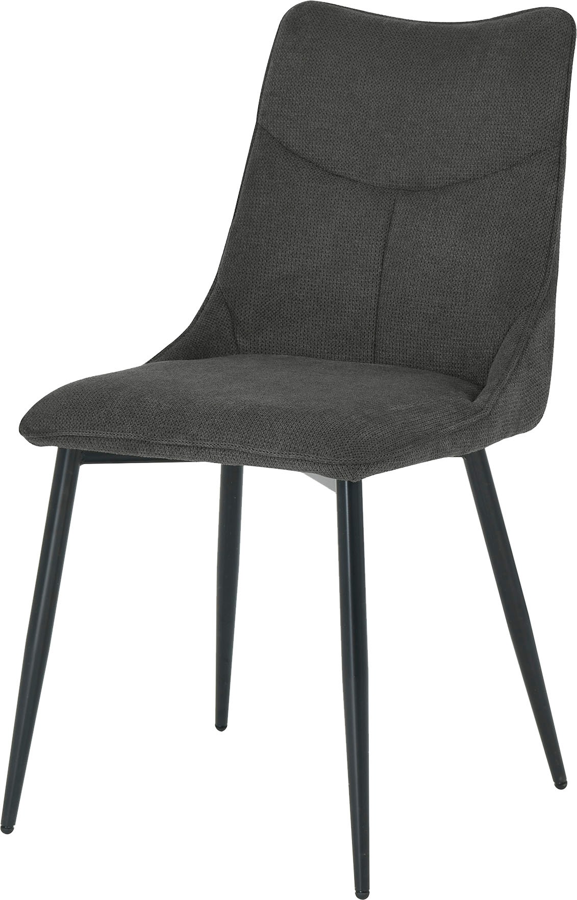 byLIVING Esszimmerstuhl »Carlo (2er-Set)«, (Set), Gestell Metall schwarz, Küchenstuhl, Webstoffbezug, diverse Farben