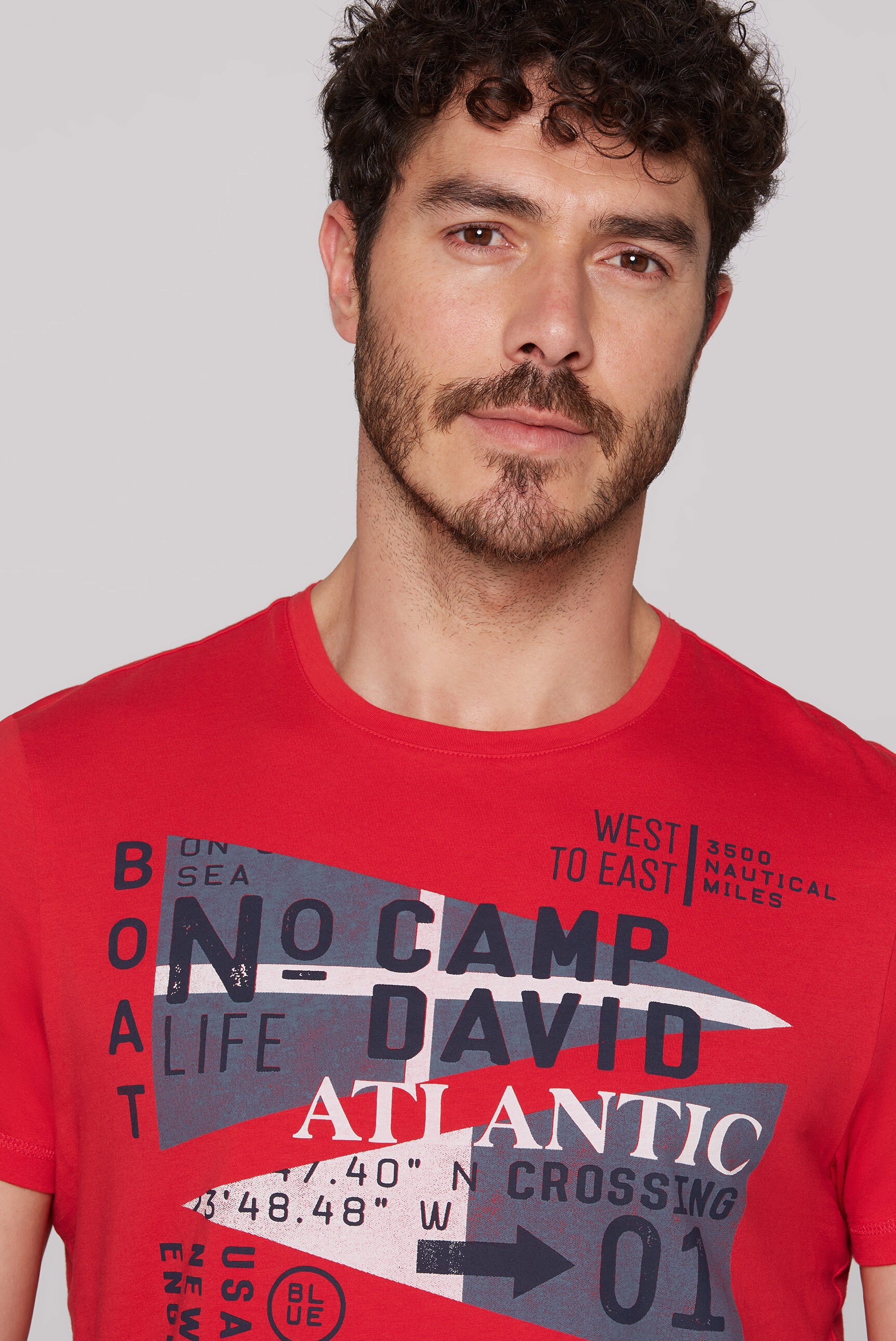 CAMP DAVID Rundhalsshirt, aus Baumwolle
