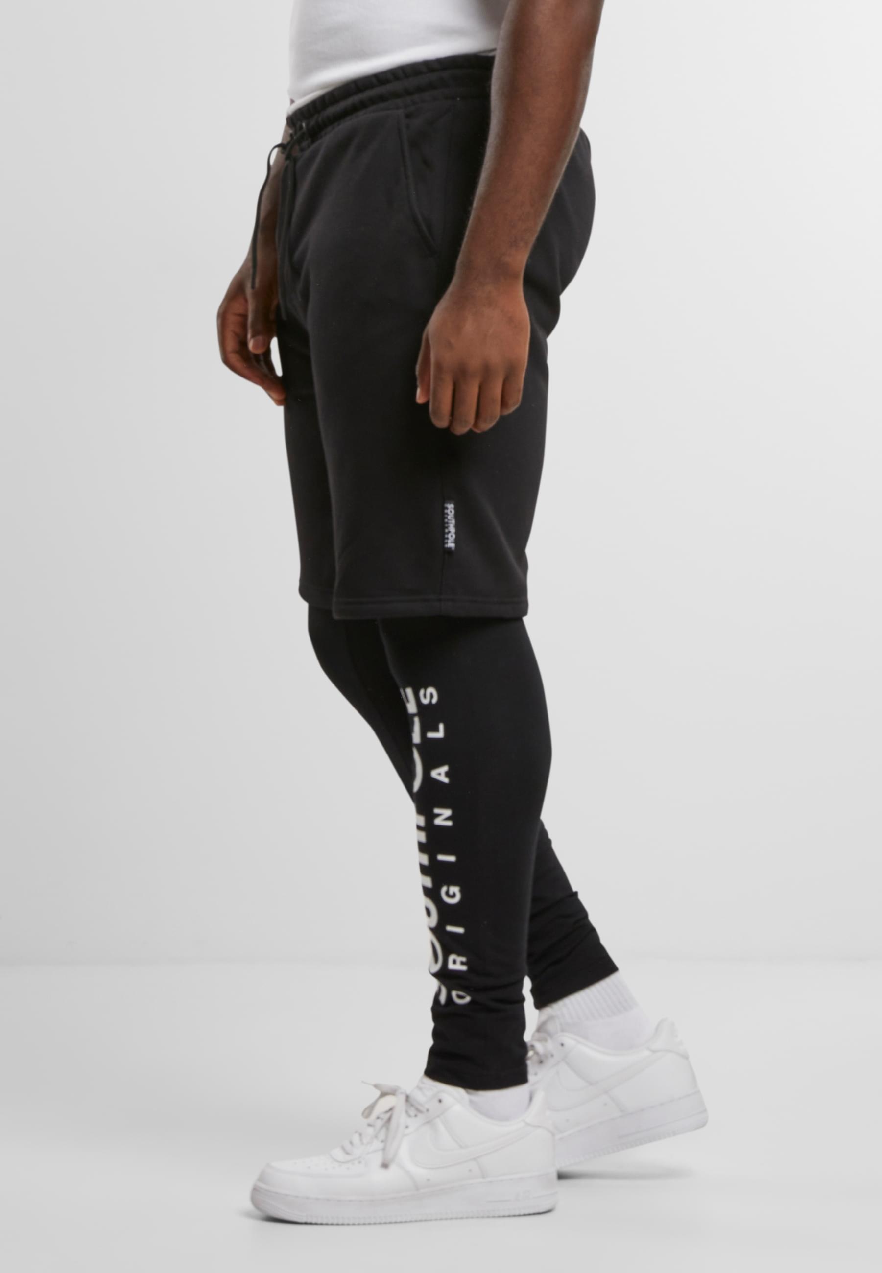 Southpole Stoffhose »Southpole Herren Southpole Fleece Shorts with Leggings«, (1 tlg.)