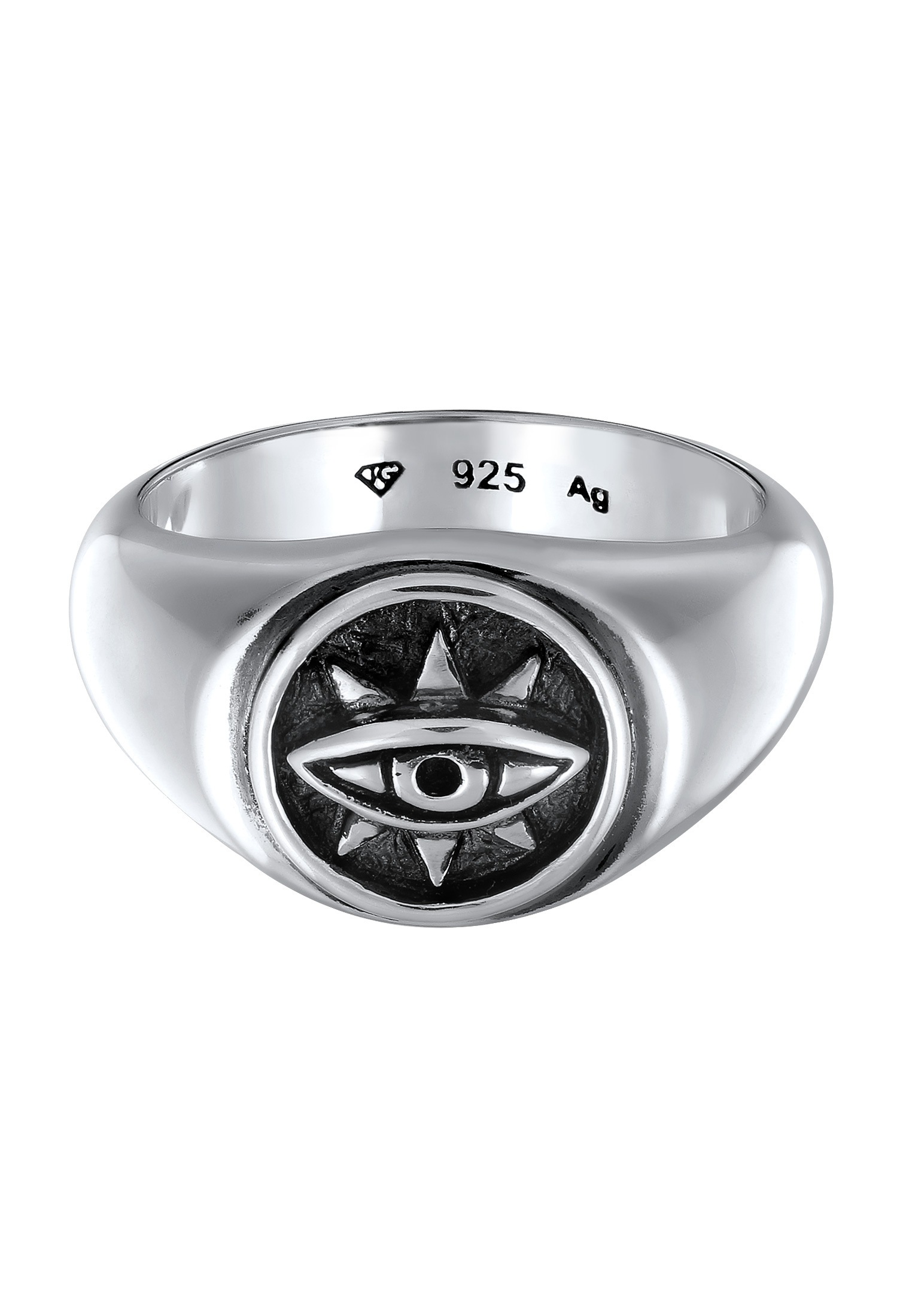 Kuzzoi Siegelring »Ring Siegelring Evil Eye 925 Sterling Silber«