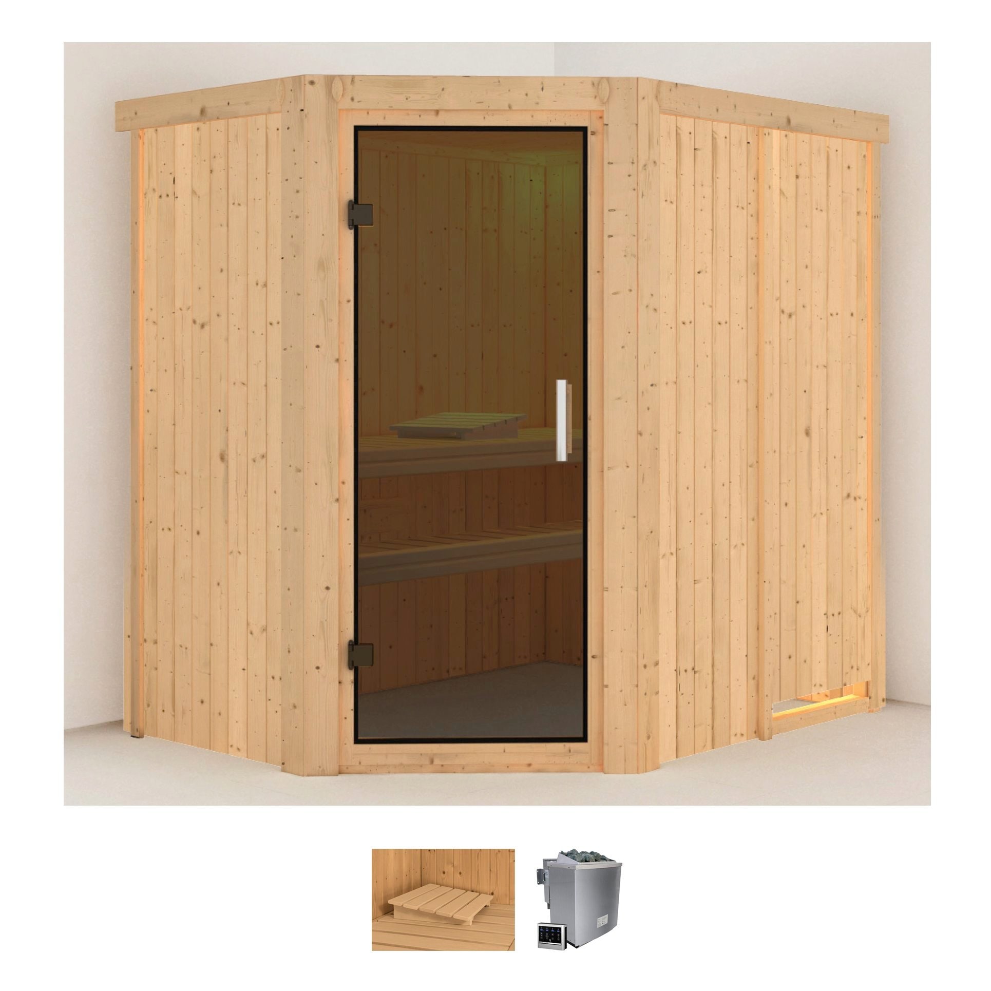 Karibu Sauna "Clara" Set, ohne Ofen
