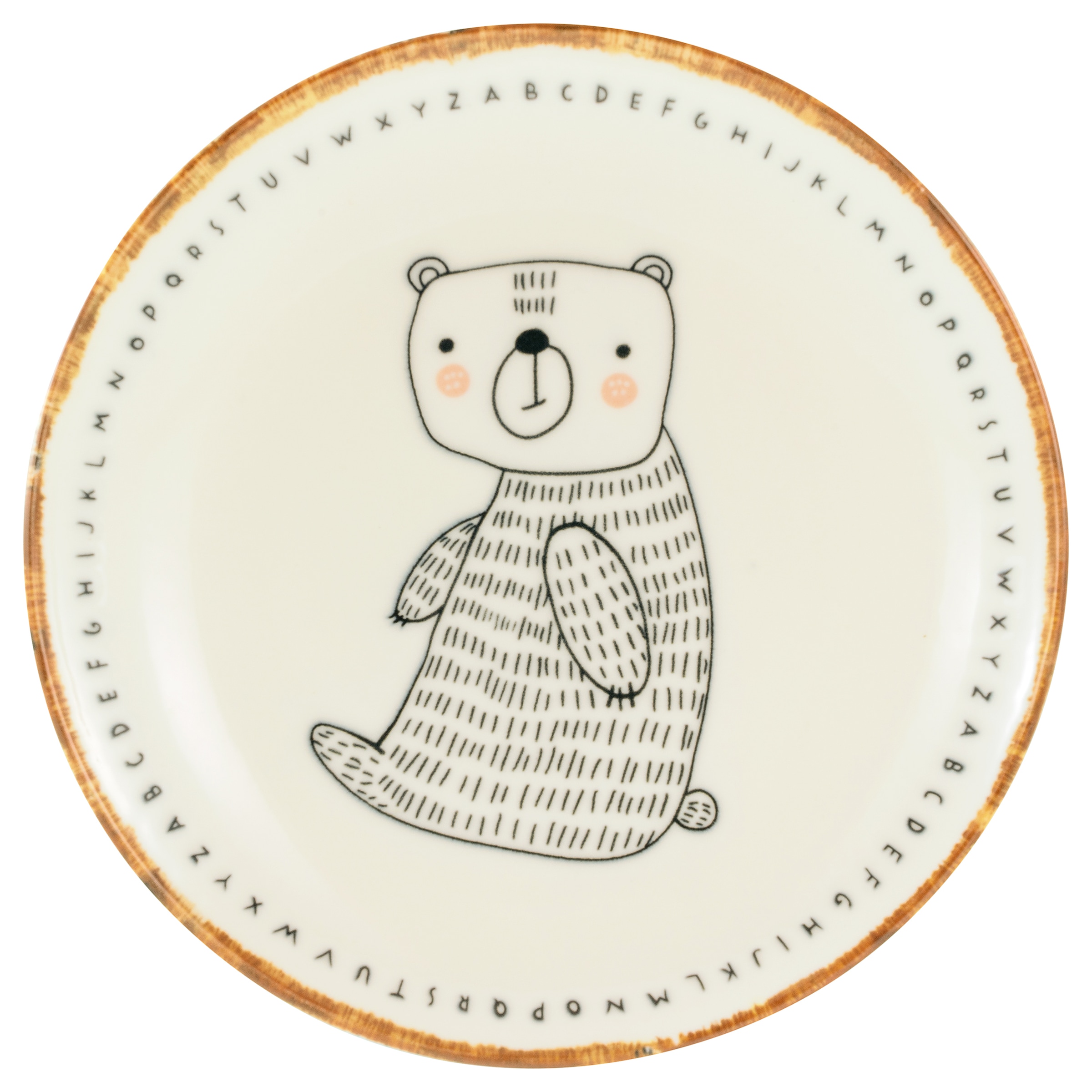 CreaTable Teller-Set »Freunde des Waldes, Teller 21 cm, 4-tlg.« Teller Set, Tierabbildungen, Nordische Ästhetik
