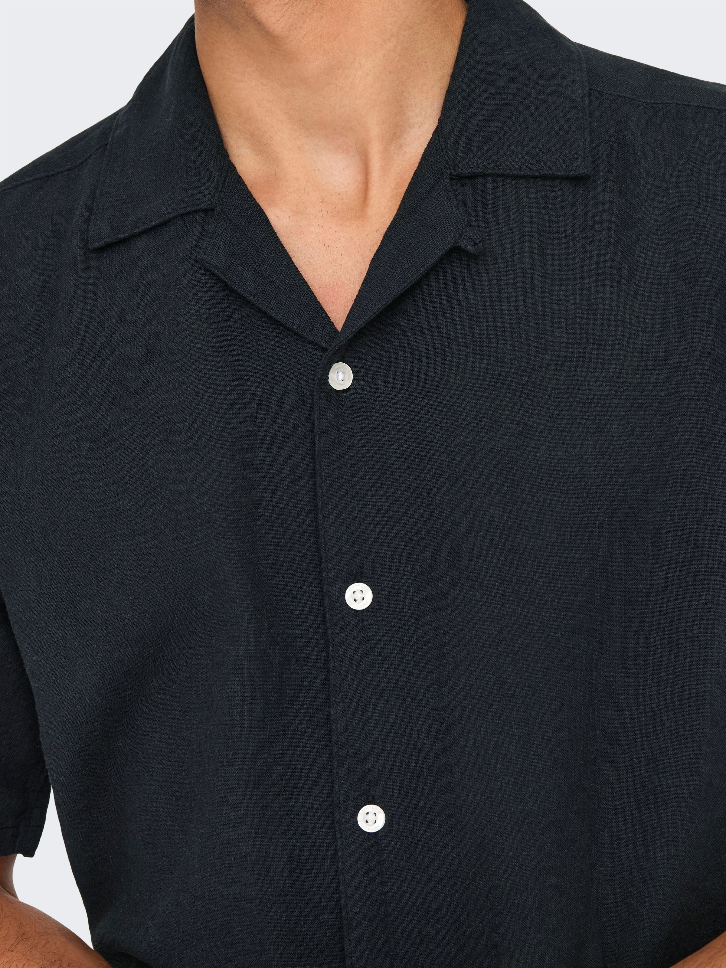 ONLY & SONS Kurzarmhemd »ONSCAIDEN SS SOLID RESORT LINEN NOOS«