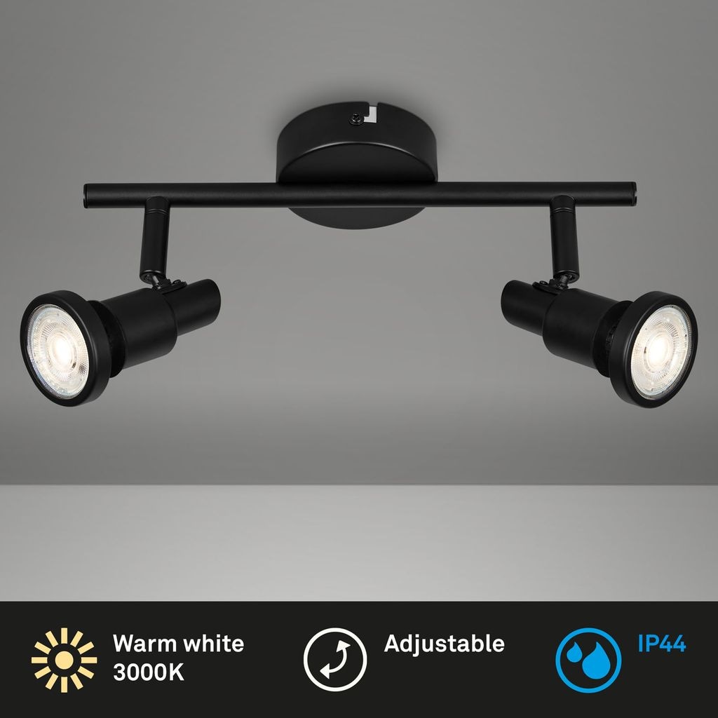 Briloner Leuchten LED Deckenspot »LED Spotleuchte 2-flammig, Metall, schwarz«