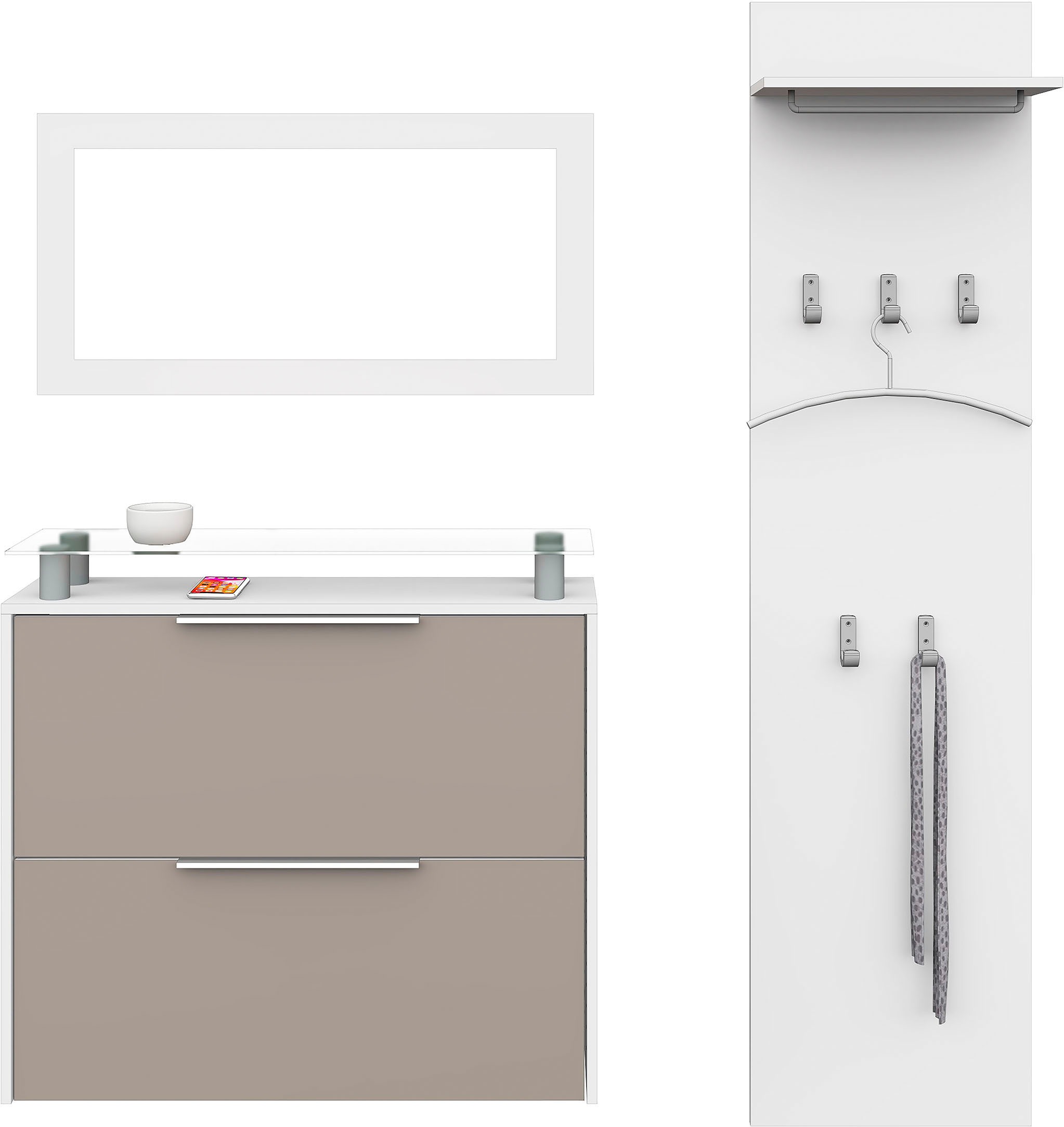 Thumbnail - borchardt Möbel Garderoben-Set "Rena 2, (3-tlg.)"