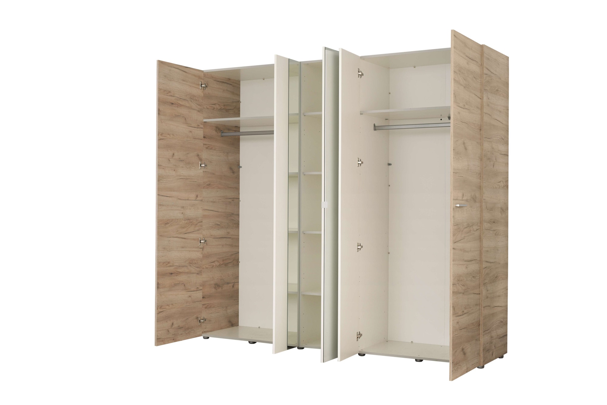 Home affaire Kleiderschrank »Dante Garderobenschrank, Stauraumschrank, Drehtürenschrank, Schrank«