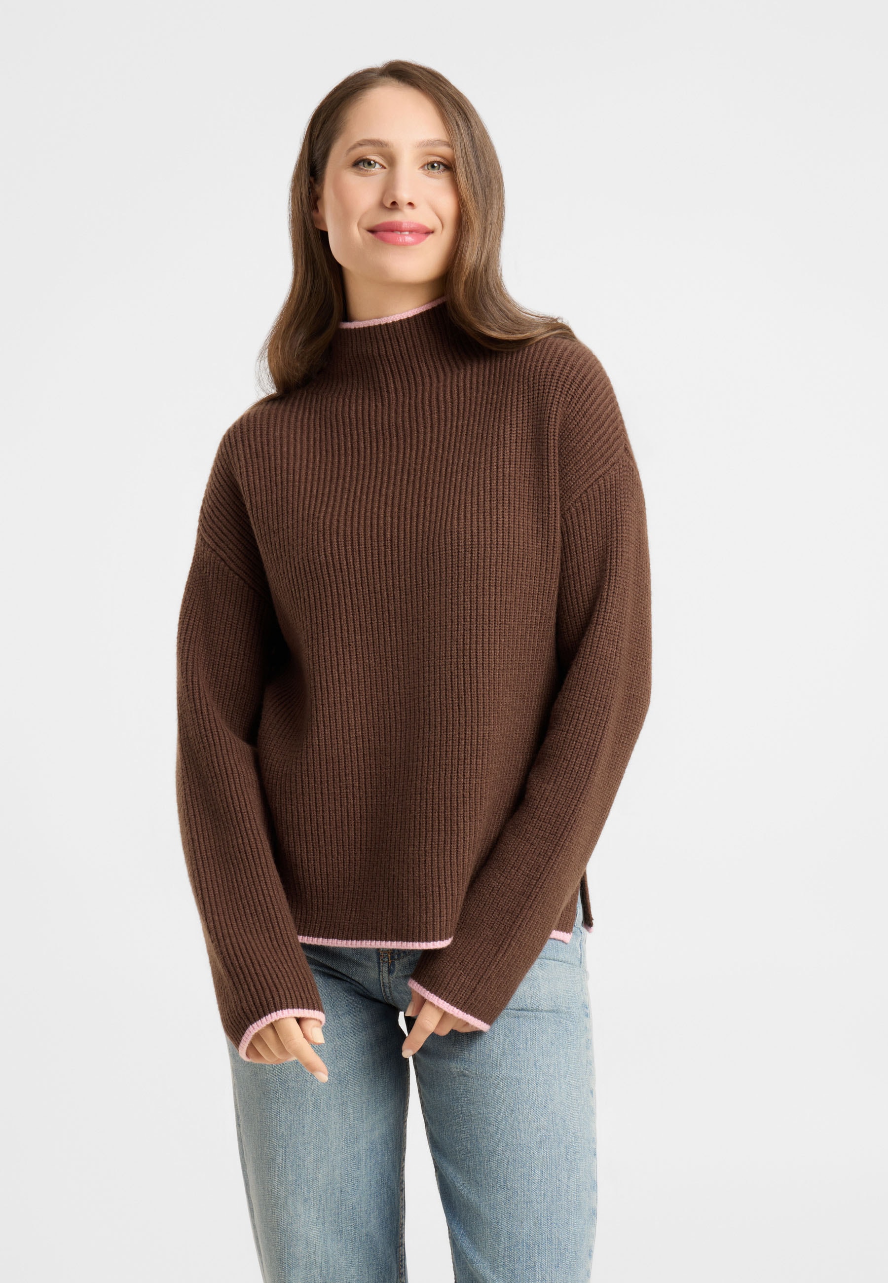 Frieda & Freddies "Frieda & Freddies Rippstrickpullover mit Stehkragen"