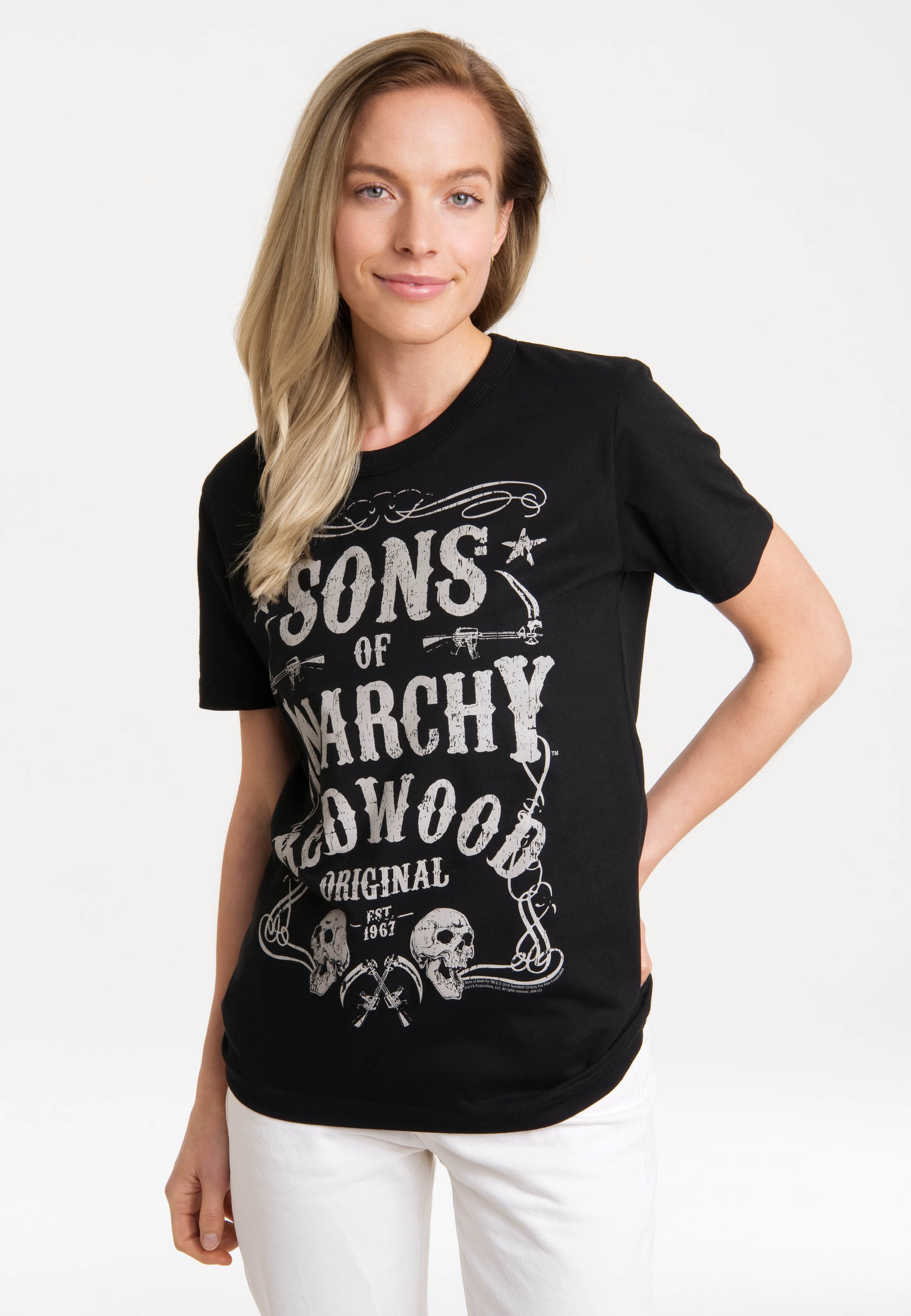 LOGOSHIRT T-Shirt »Sons Of Anarchy - Redwood Original«, mit lizenziertem Print