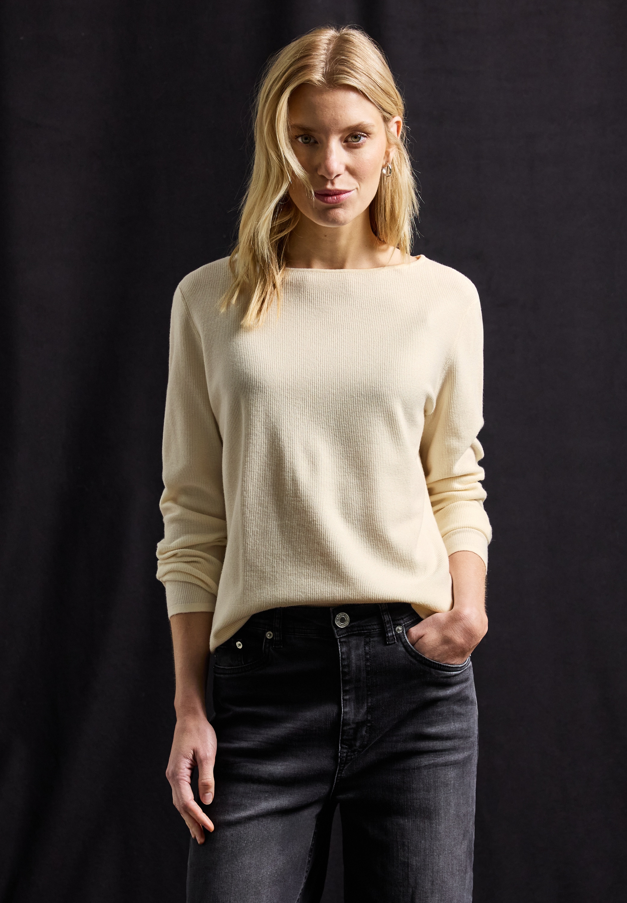 STREET ONE Strickpullover, mit U-Boot-Ausschnitt