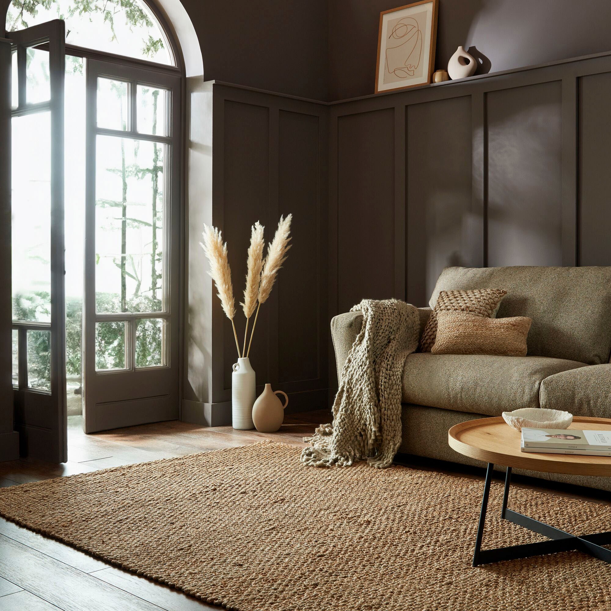 FLAIR RUGS Teppich "Sol, aus gewebter Jute" rechteckig 10 mm Höhe günstig online kaufen