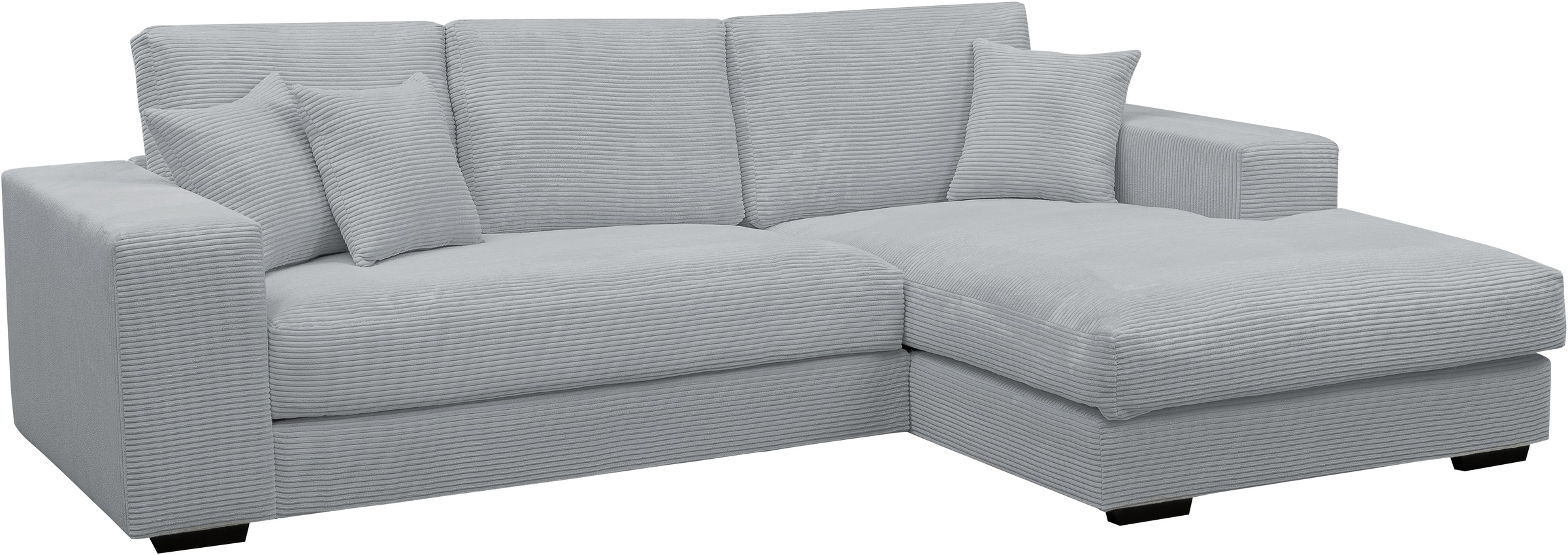 WERK2 Ecksofa »Eden modern und zeitlos, geschmackvolles Sofa, Breite 286cm, L-Form«, Design Ecksofa in Cord mit besonders weichem Sitzkomfort