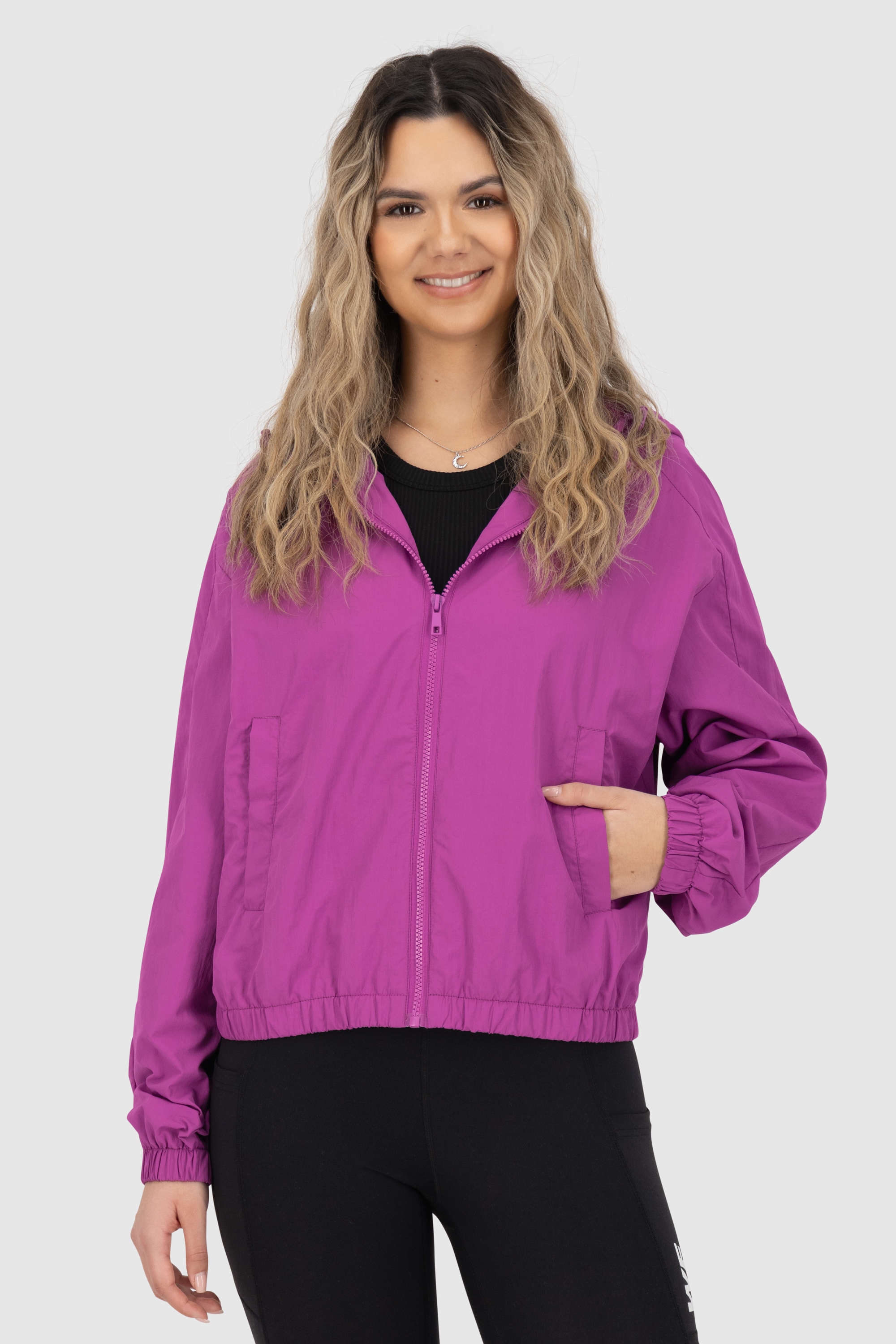 Alife & Kickin Sommerjacke »Damen JovanaAK A Übergangsjacke, Jacke« leichte Übergangsjacke Windbreaker mit Kapuze und Reißverschluss
