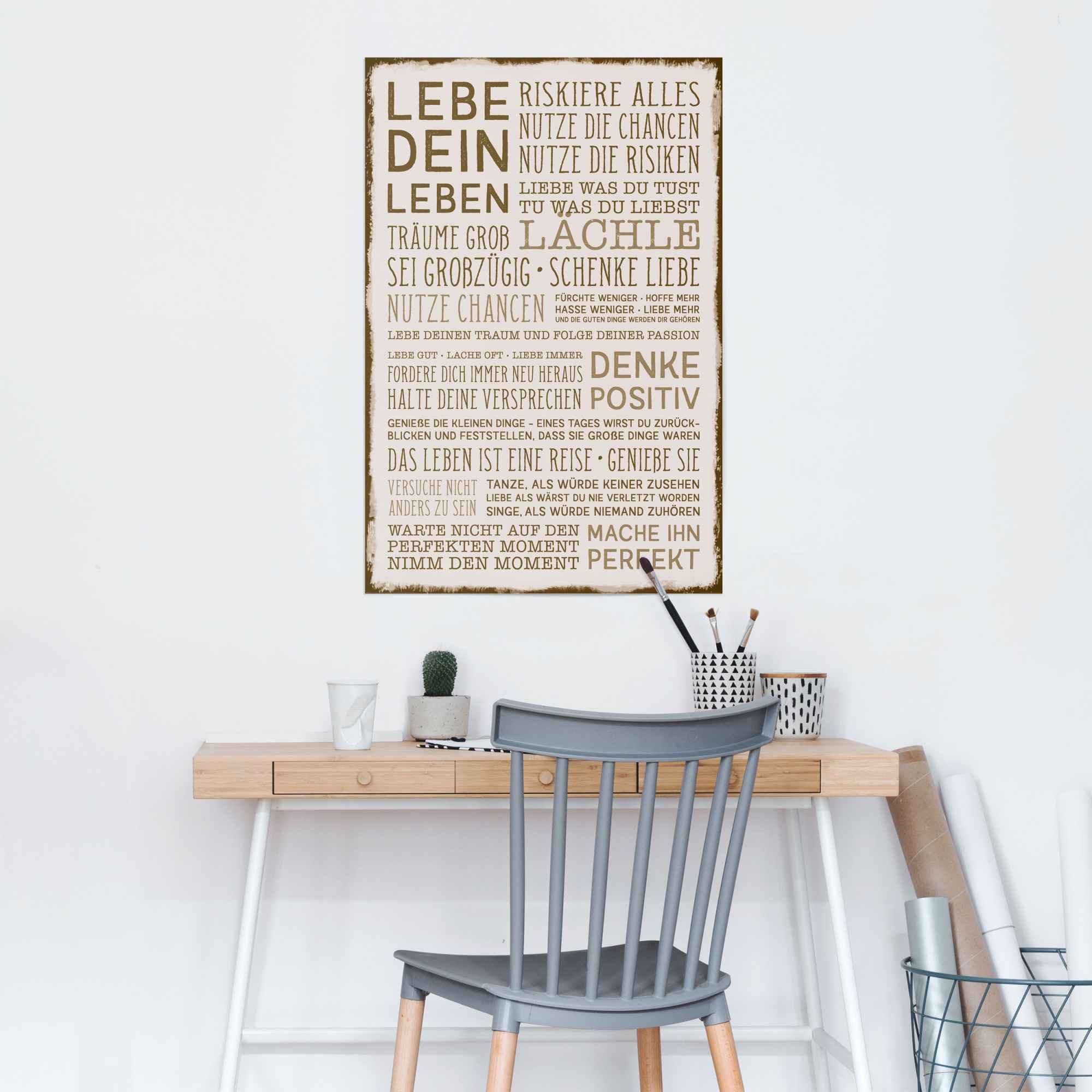 Reinders Poster "Denke positiv" 1 Stk. tlg. günstig online kaufen