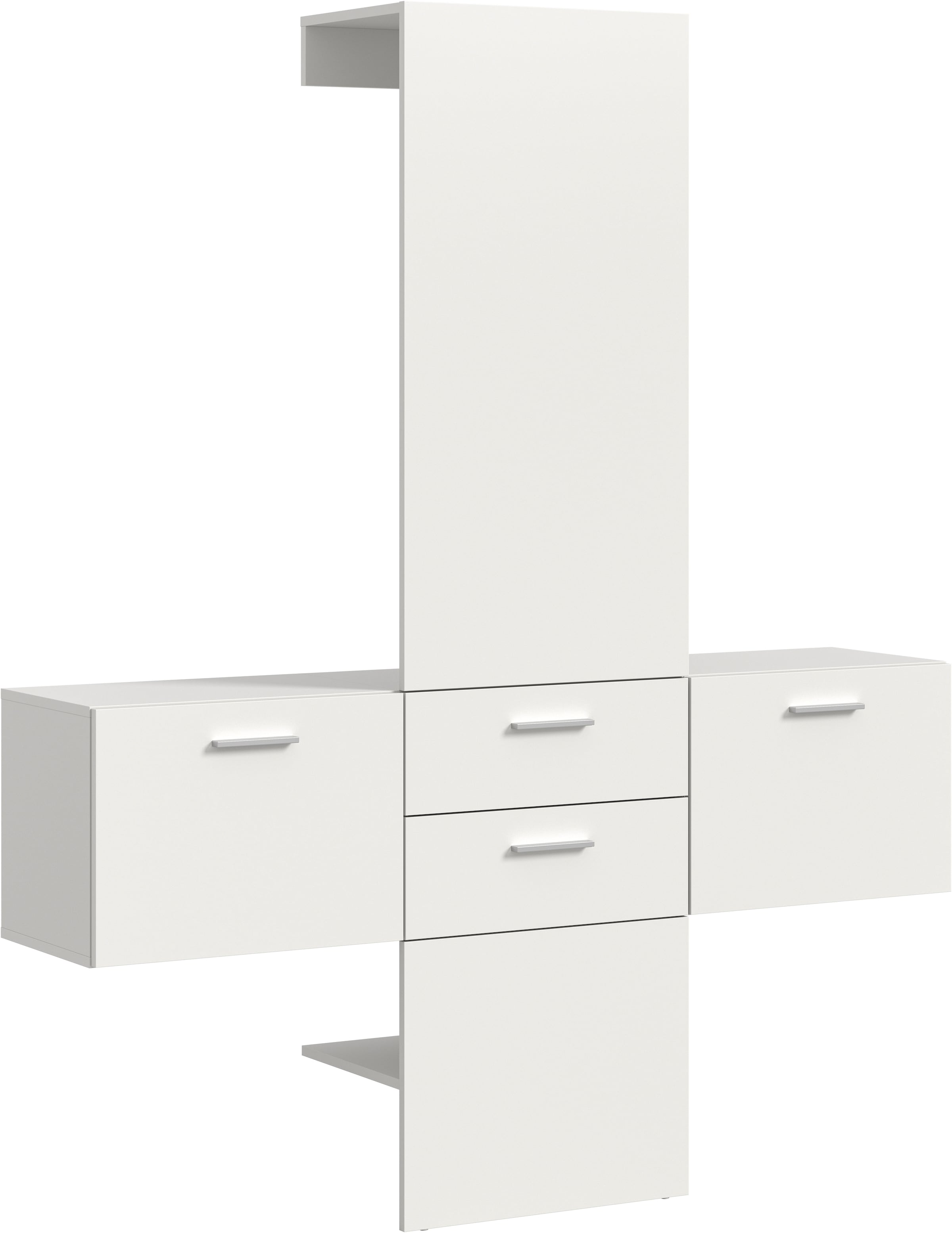INOSIGN Garderoben-Set, (Set, 3 St.), Lumo, Garderobenset Breite 156 cm, Spiegel, 2 Schubladen, Flur, Diele