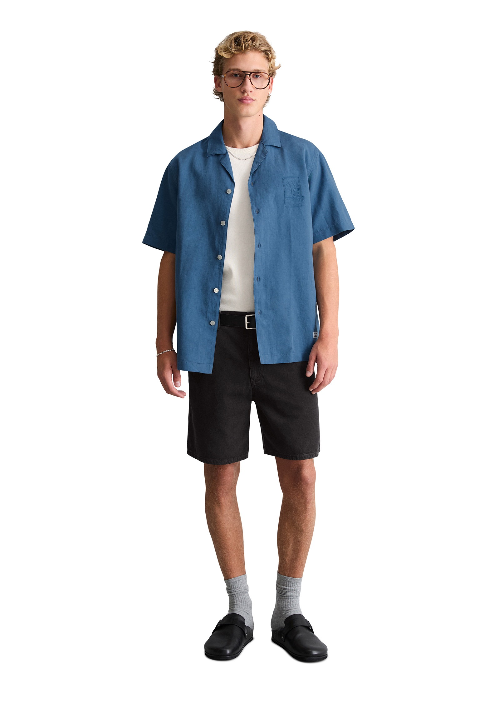 Marc O'Polo DENIM Kurzarmhemd »aus Leinen und Bio-Baumwolle«