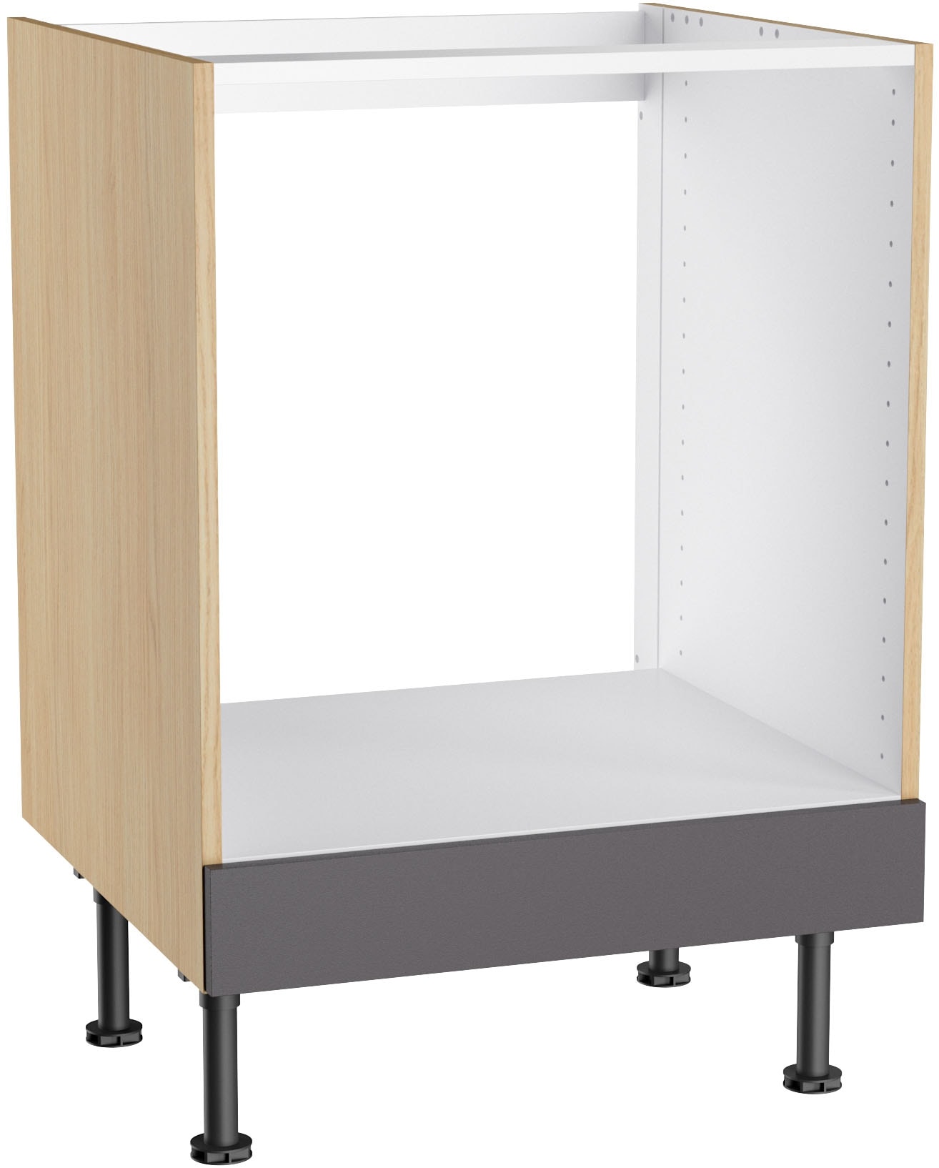KOCHSTATION Herdumbauschrank "KS-Lucy" Breite 60 cm, 1 Blende, höhenverstellbare Füße