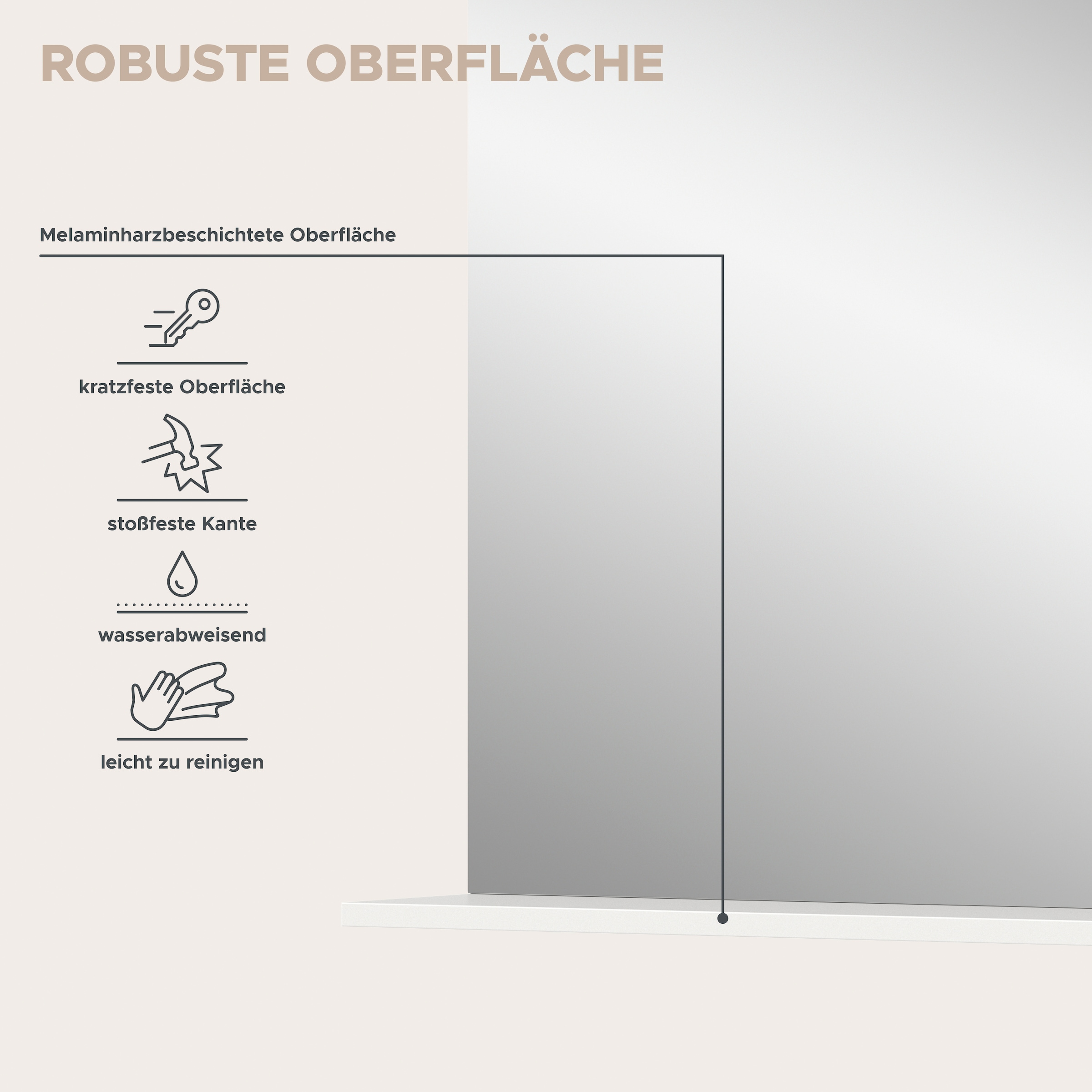 welltime Badspiegel »SIENA, Breite 60cm, 1 Ablageboden, hochwertiges Spiegelglas« in verschiedenen Farben erhältlich, Badmöbel, Spiegel, Badezimmer
