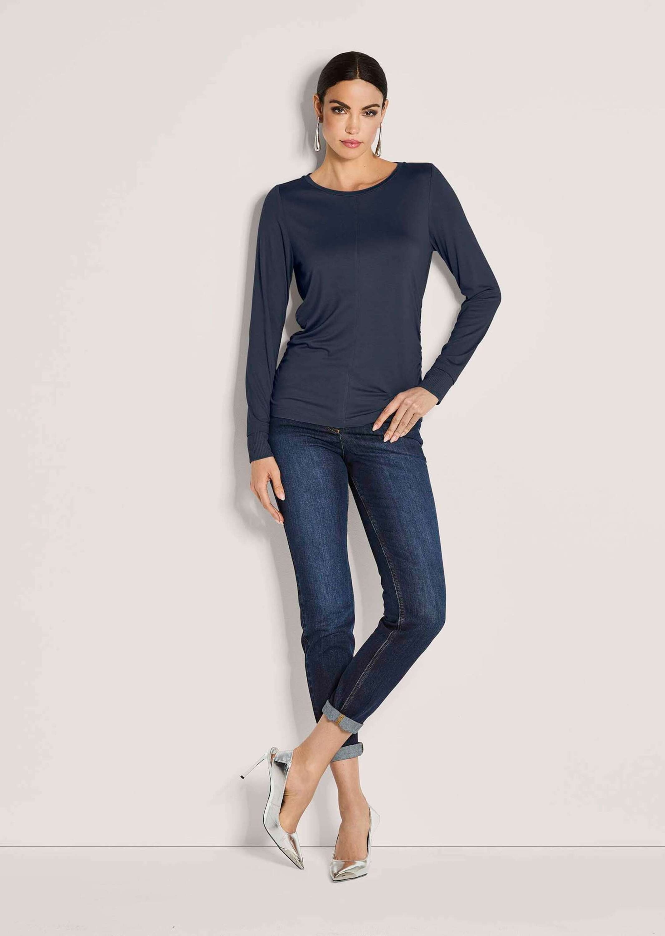 MADELEINE Langarmshirt "Shirt Langarm-Shirt mit gerafften Seiten" günstig online kaufen