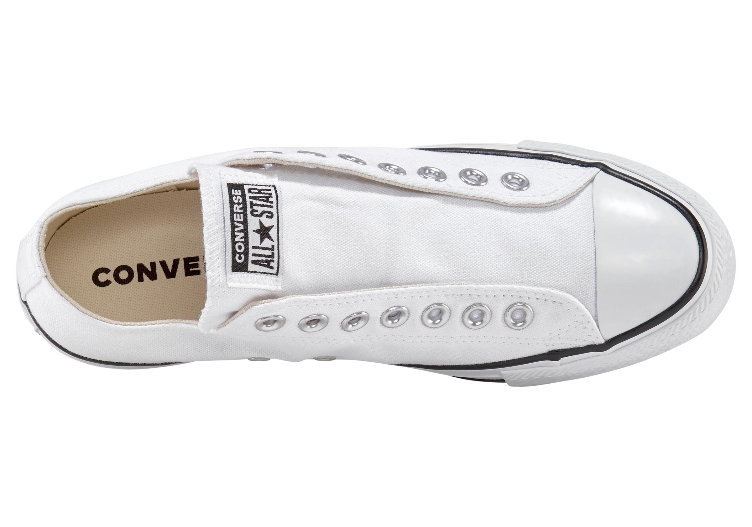 converse laceless trainers