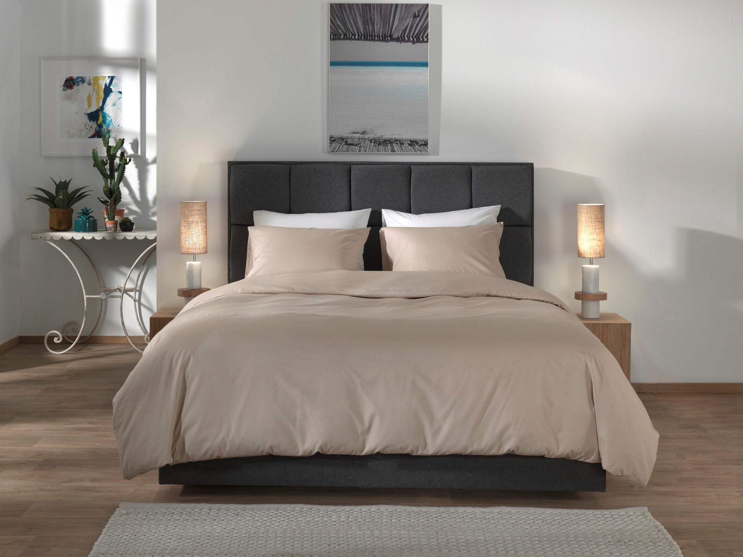 YELLOW Bettwäsche "Suite-Casablanca" 2 Stk. tlg. Uni, 100% Baumwolle ab 135 günstig online kaufen