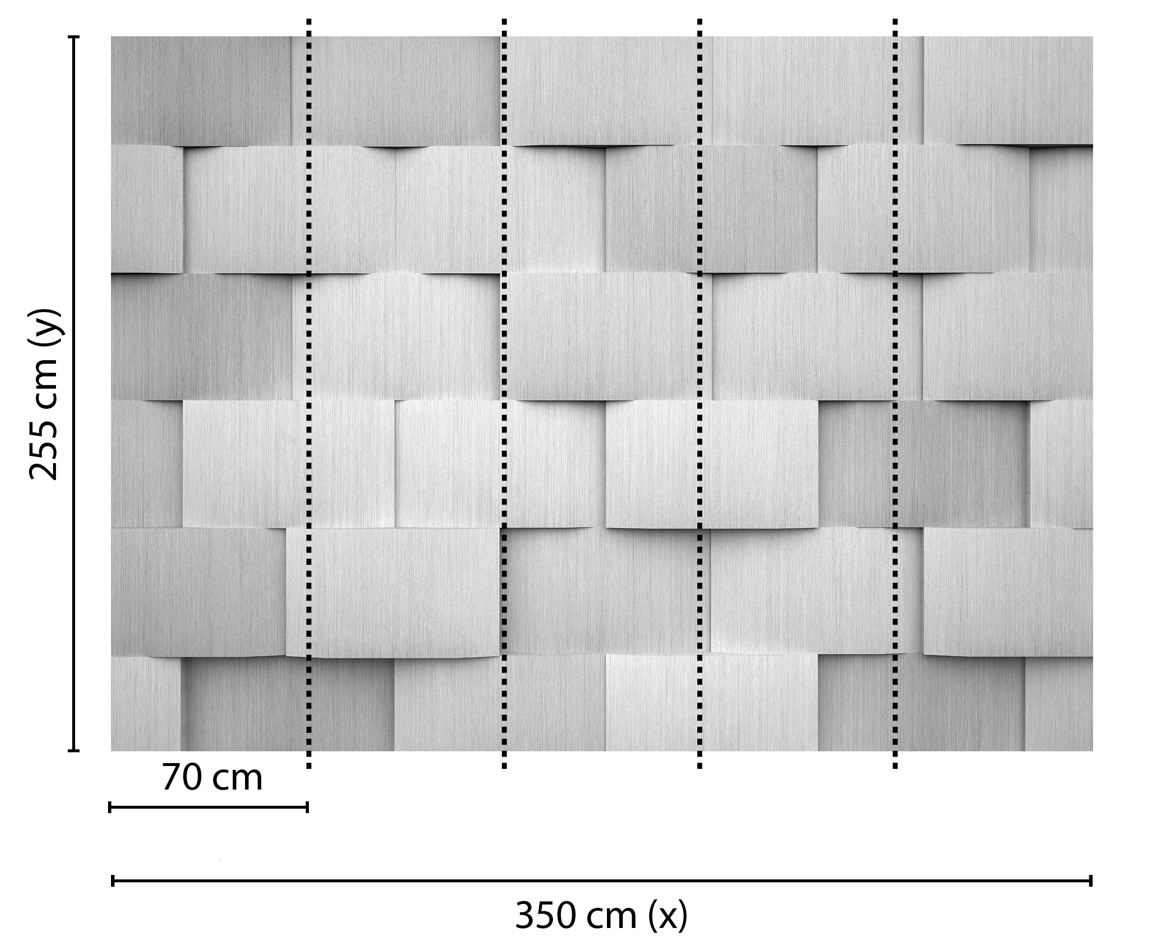 living walls Fototapete »Designwalls Alu Pattern 1«, Vlies, Wand, Schräge, Decke