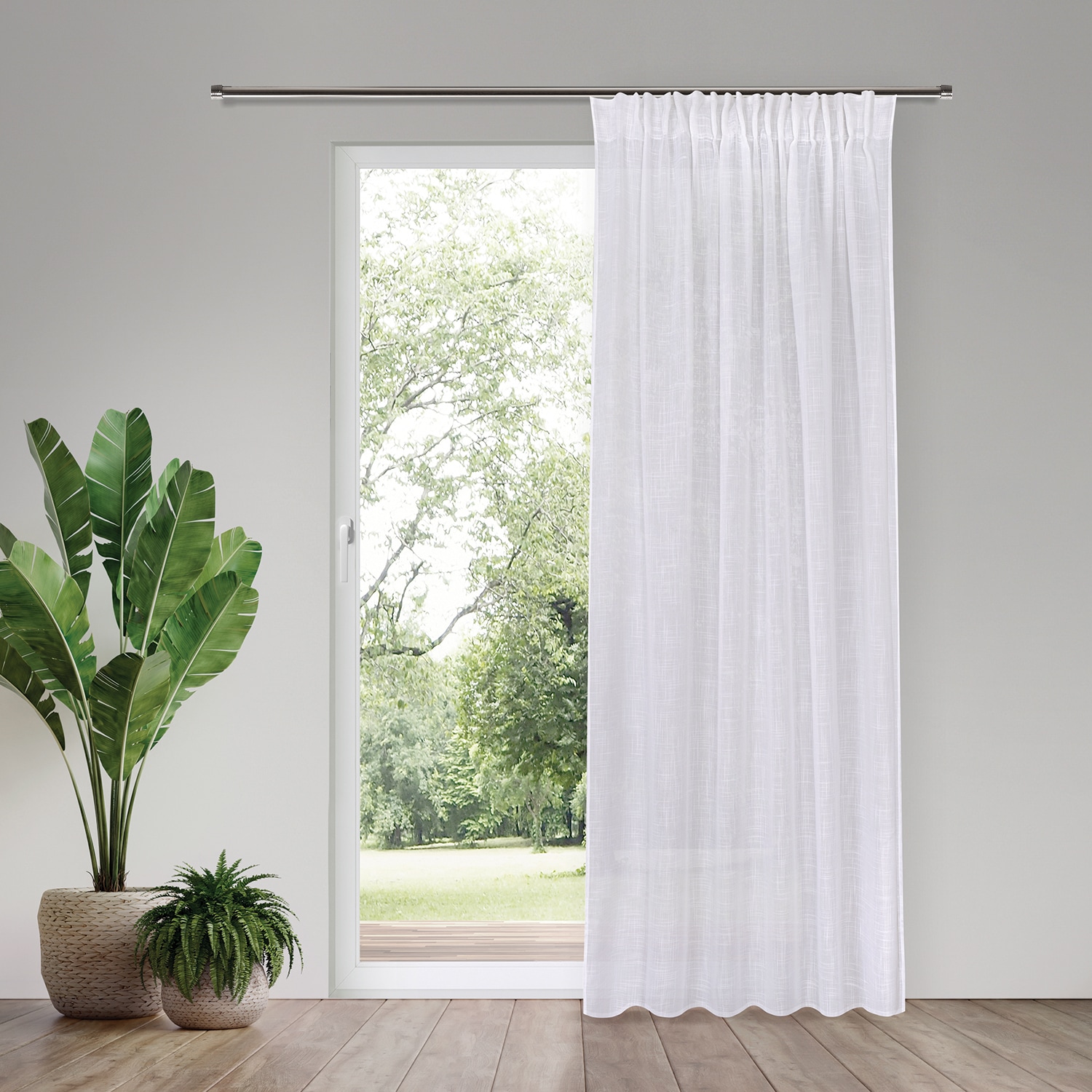 Home Living by Gerster Gardine "Helmine" verdeckte Schlaufen 1 Stk. tlg. SB-Schal "Helmine" mit Kombiband