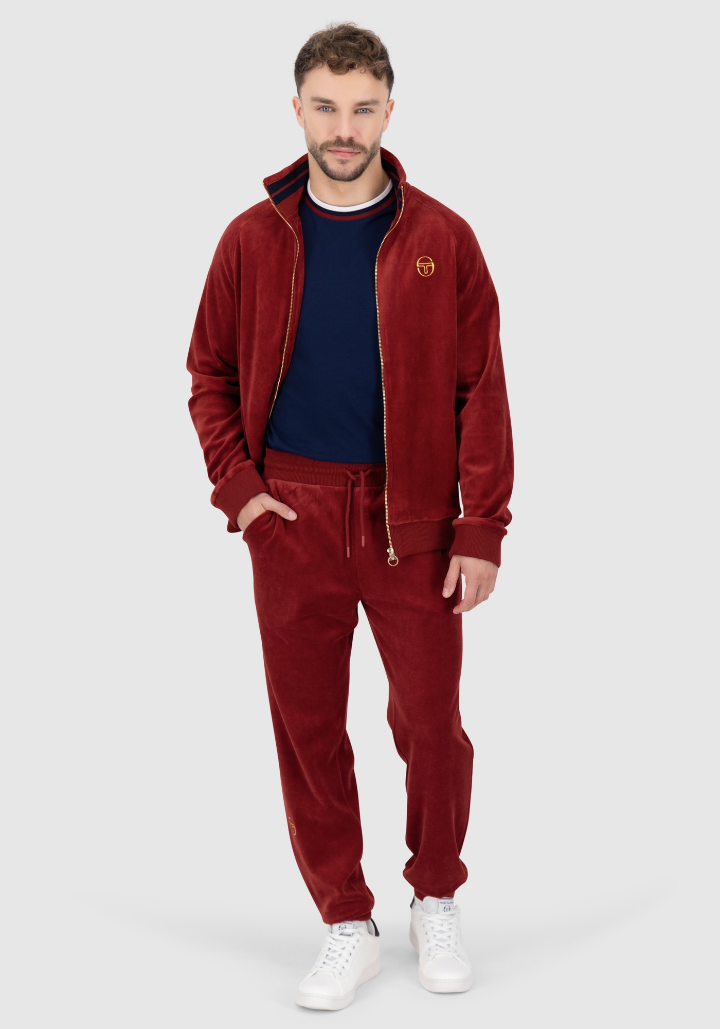 Sergio Tacchini Jogginghose »COURT VELOUR TRACK PANTS Herren«, Trainingshose Herren, Jogginghose, Retro, Sporthose, Streetwear, Sale