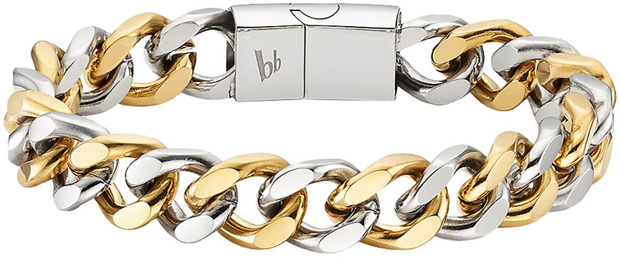 Edelstahlarmband BRUNO BANANI "Schmuck", gold (edelstahlfarben, gelbgoldfarben), Armbänder, Damen, 21cm, Edelstahl, Edelstahlarmband