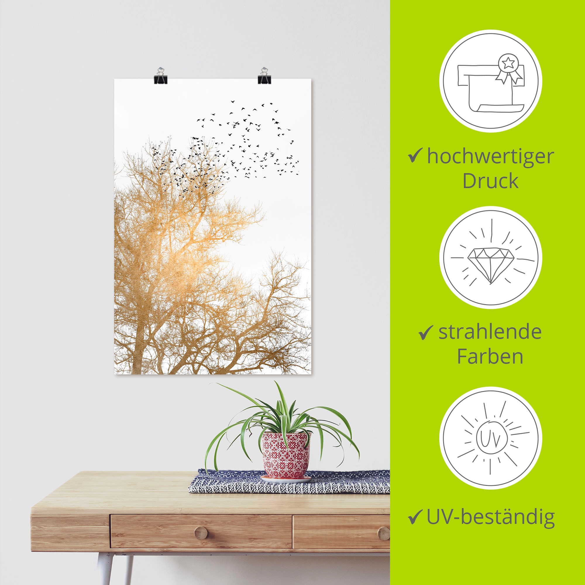 Artland Wandbild »Goldener Himmel«, Himmelsbilder, (1 St.), als Leinwandbild, Poster in verschied. Größen
