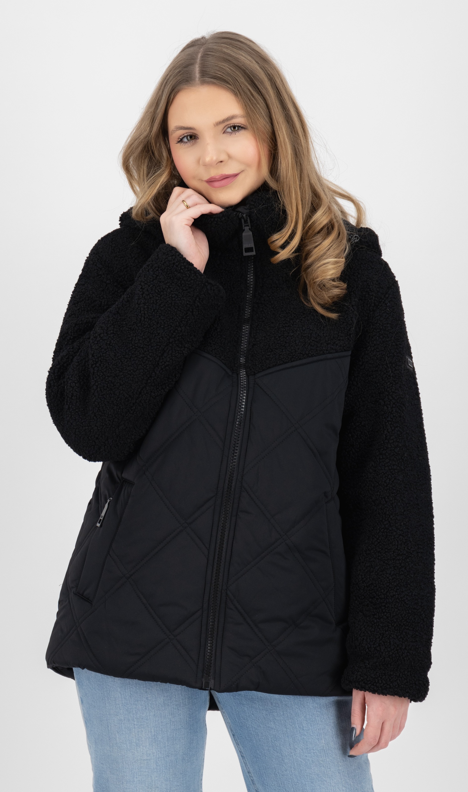 LPO Steppjacke "XAVIA WMN", hochgeschlossener Kragen mit Sherpa-Fleece günstig online kaufen