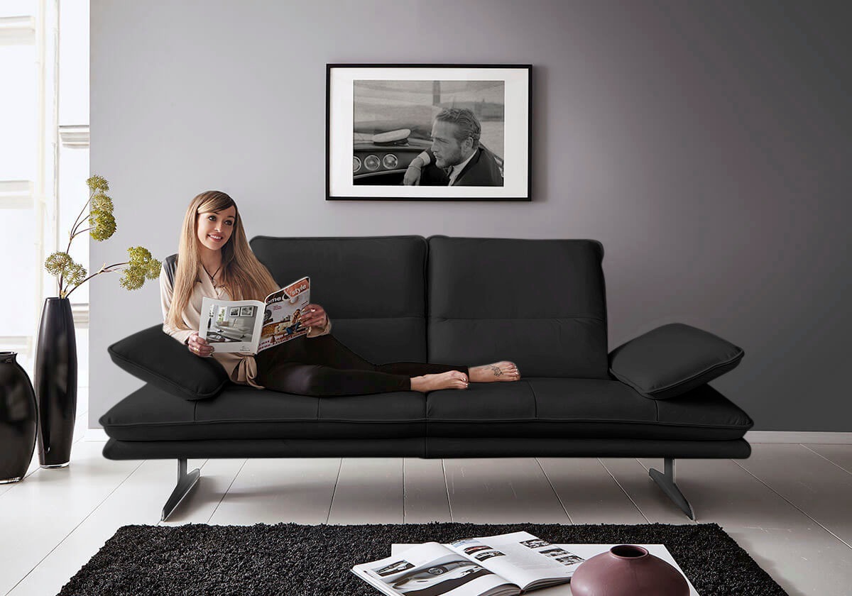 W.SCHILLIG 2-Sitzer »broadway, Designsofa mit tollem Sitzkomfort«, Sitztiefenverstellung, Kopfteil- & Seitenteilverstellung, Breite 216cm