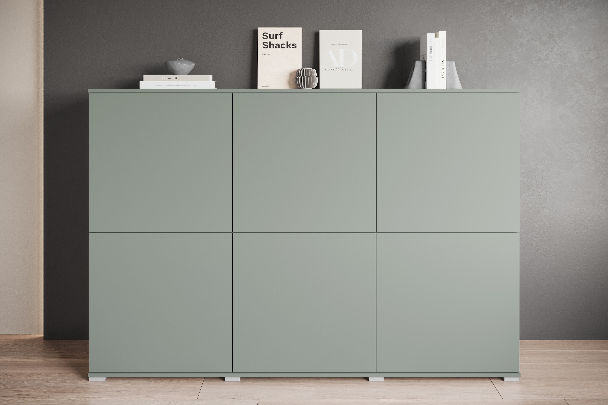 INOSIGN Highboard "Kenia, moderne grifflose Hochkommode mit 6 Türen, Breite günstig online kaufen