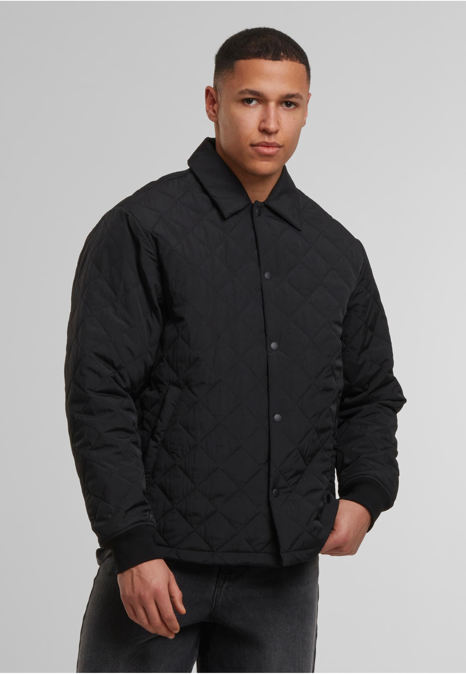 URBAN CLASSICS Allwetterjacke »Urban Classics Quilted Overshirt«, (1 St.), ohne Kapuze