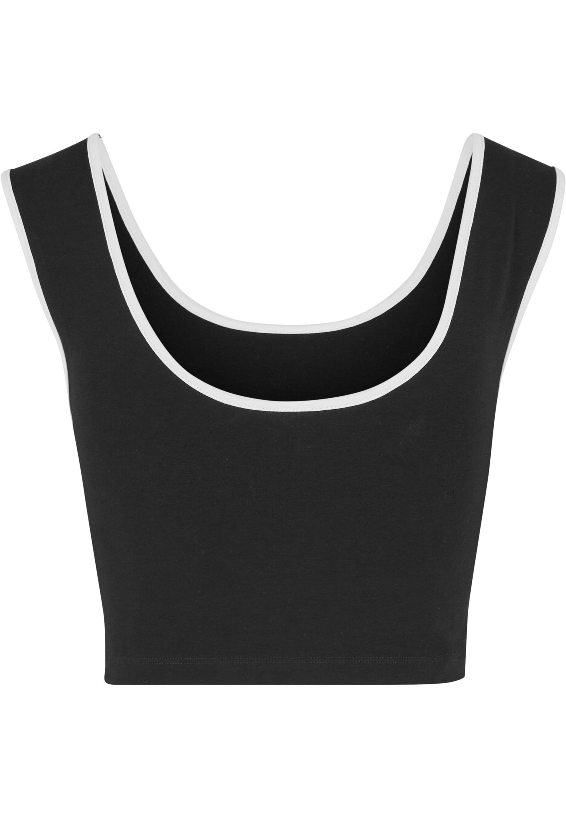 URBAN CLASSICS T-Shirt »Urban Classics Ladies Contrast Cropped Top«, (1 tlg.)