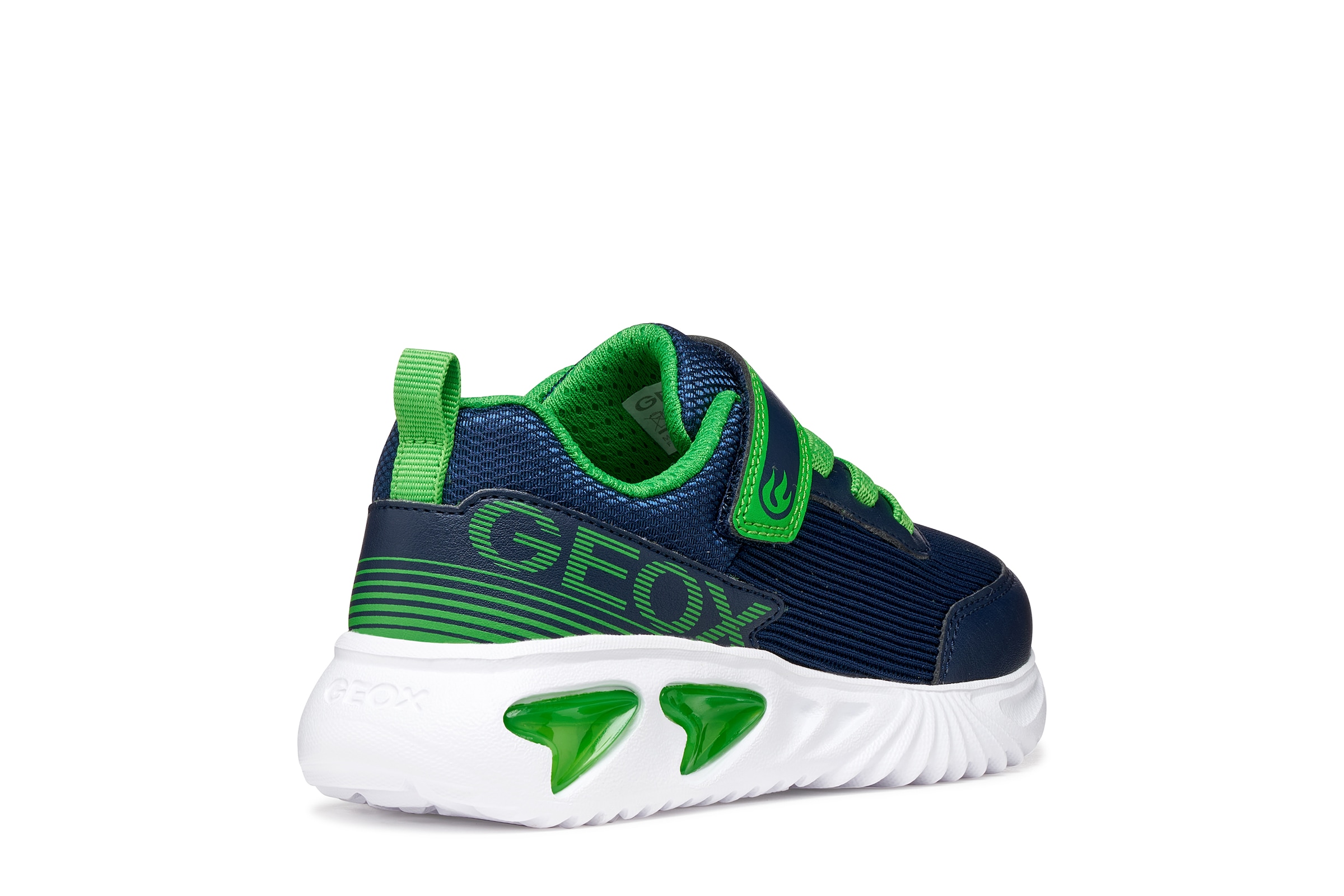 Geox Sneaker »J ASSISTER BOY«  Klettschuh mit Blinkfunktion, Größenschablone zum Download