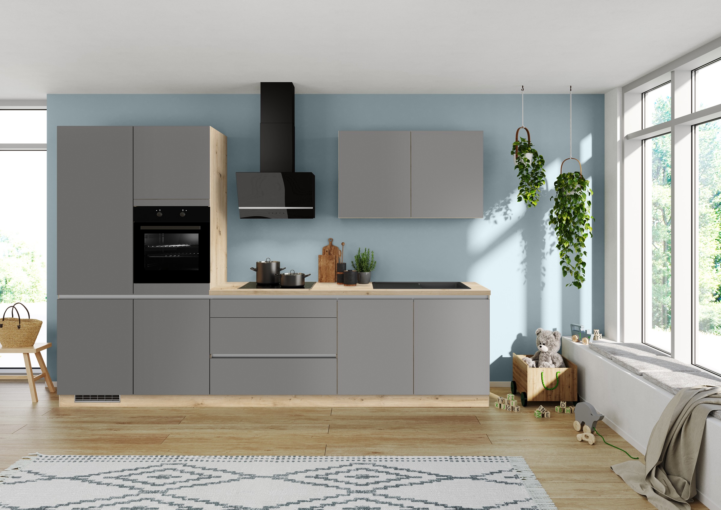 IMPULS KÜCHEN Küche ""Dublin", Anti Fingerprint Oberfläche, Schubkästen mit günstig online kaufen