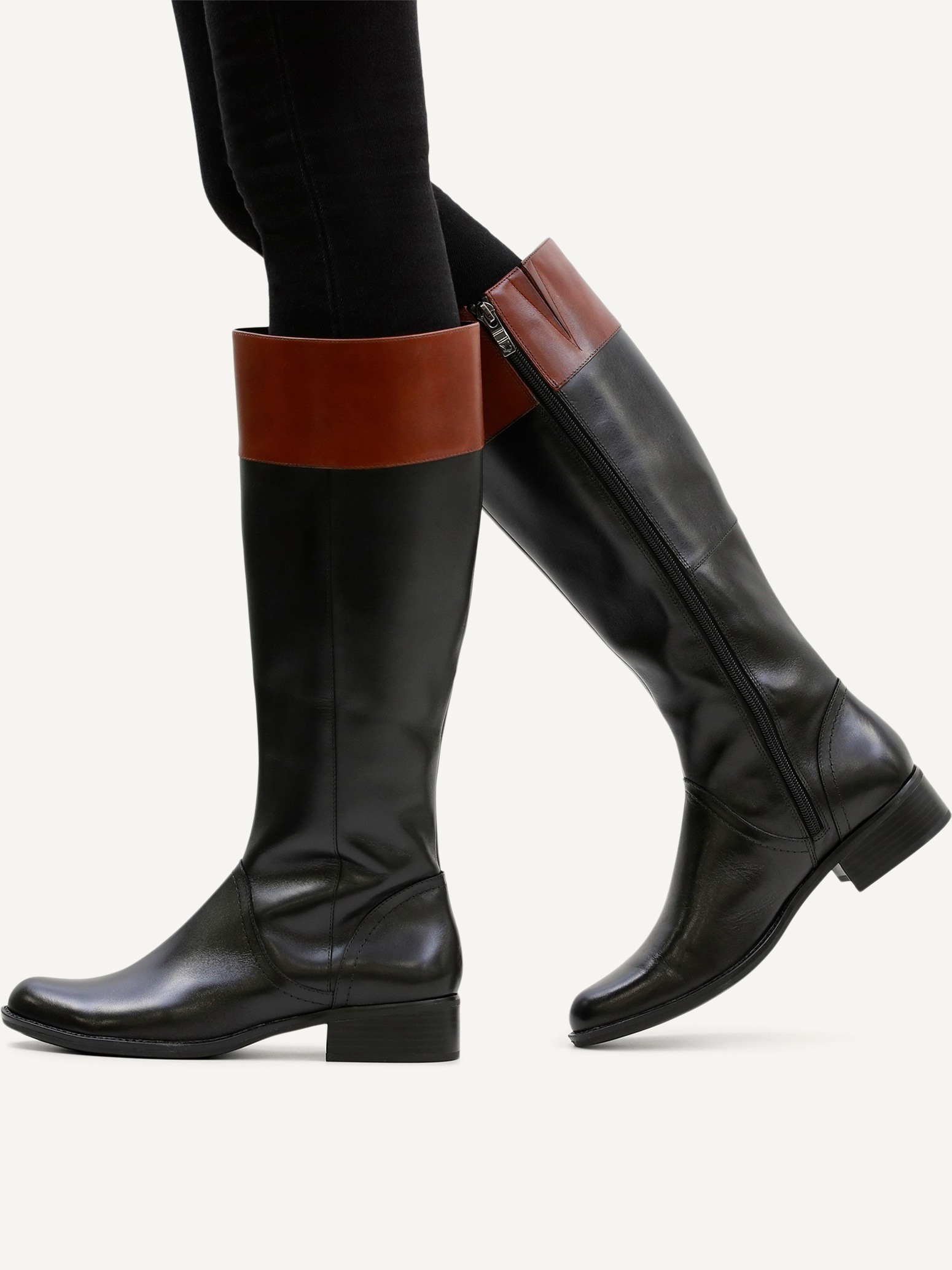 Caprice Stiefel, Blockabsatz, Langschaft-Stiefel in Reiteroptik
