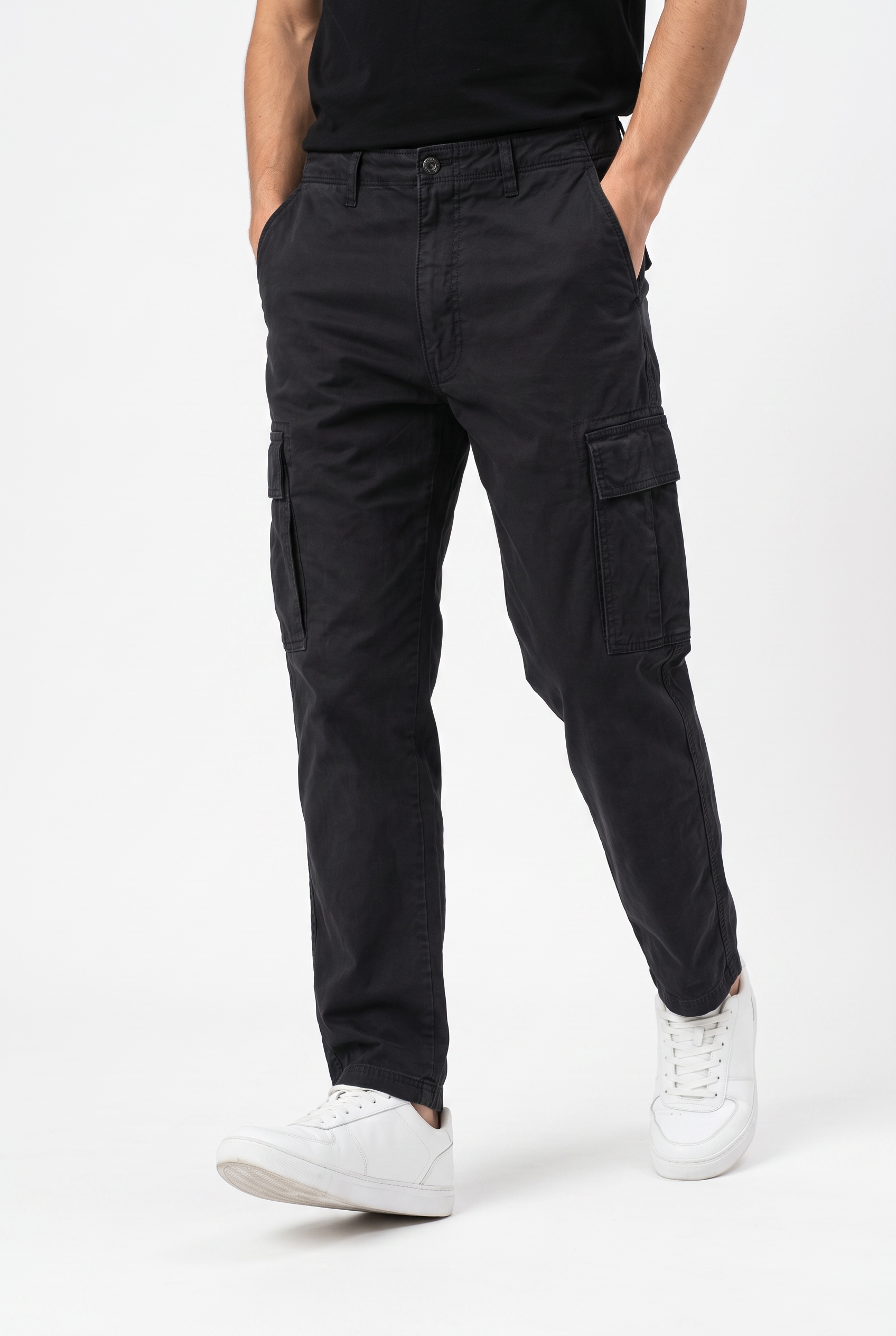 Jack & Jones Cargohose "JPSTKANE FRANK CARGO NOOS" Baumwollmischung, locker geschnitten