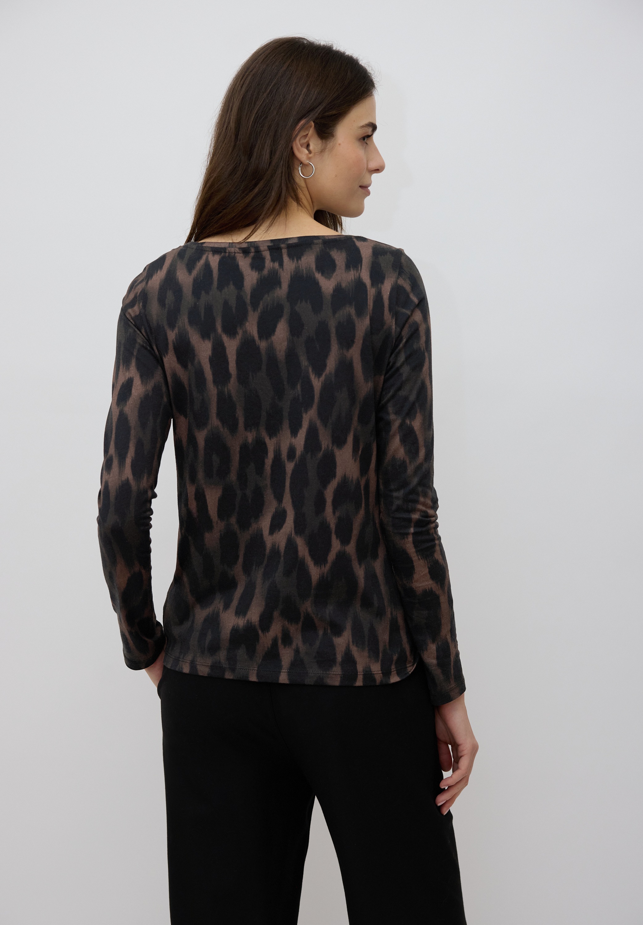 STREET ONE STUDIO Langarmshirt mit Leoprint günstig online kaufen