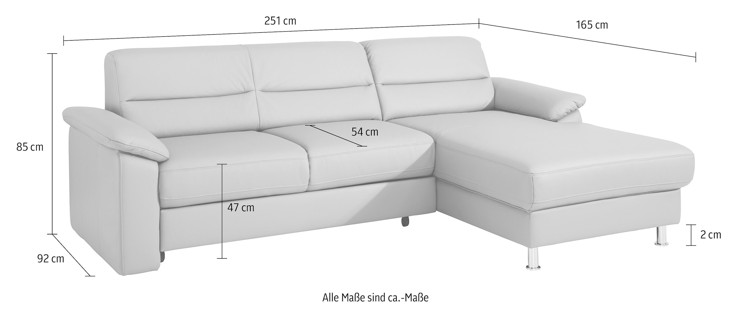 sit&more Ecksofa »Top Ascara L-Form«, inklusive Boxspring/Federkern-Polsterung, komfortablem Federkern