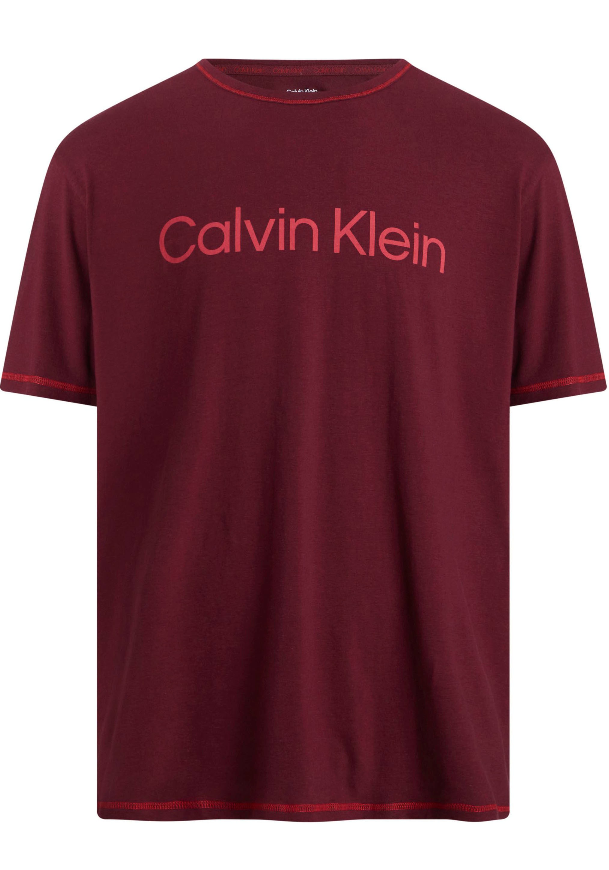 auf Klein | Logodruck der T-Shirt CREW NECK«, »S/S mit Calvin Brust bestellen ▷ BAUR