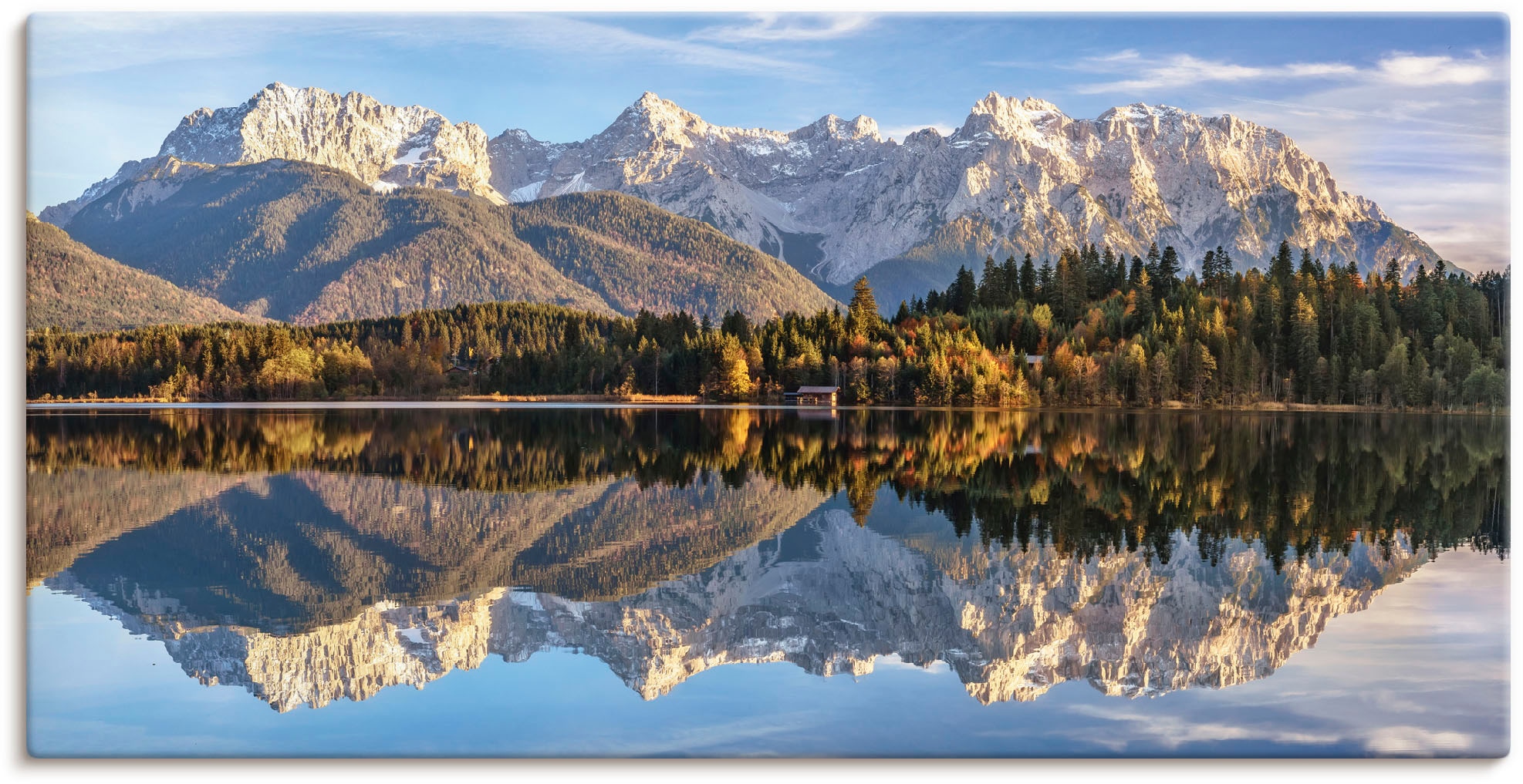 Artland Leinwandbild "Karwendelblick am Barmsee" Berge & Alpenbilder 1 Stk. günstig online kaufen