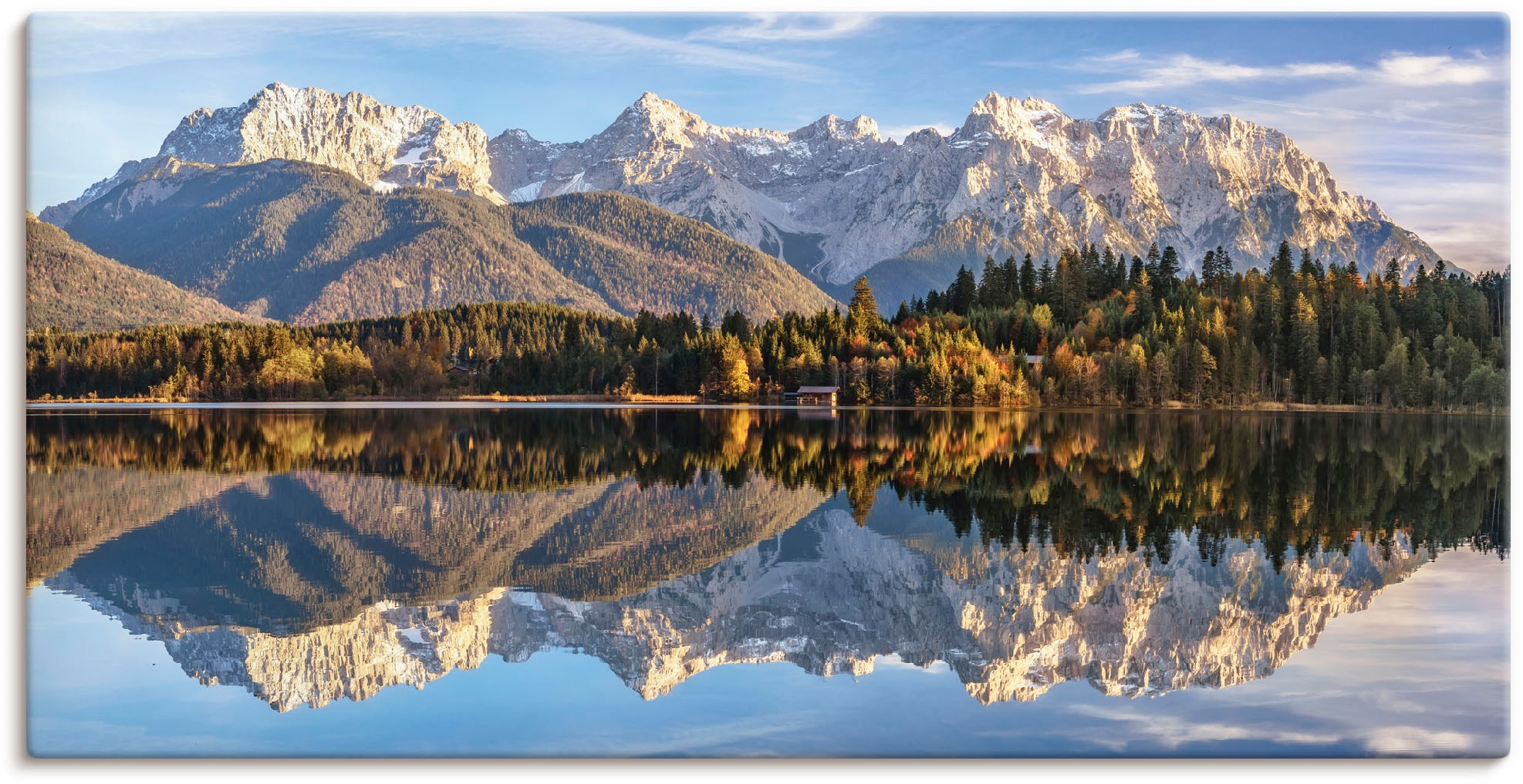 Artland Wandbild "Karwendelblick am Barmsee", Berge & Alpenbilder, (1 St.), als Leinwandbild, Wandaufkleber in verschied