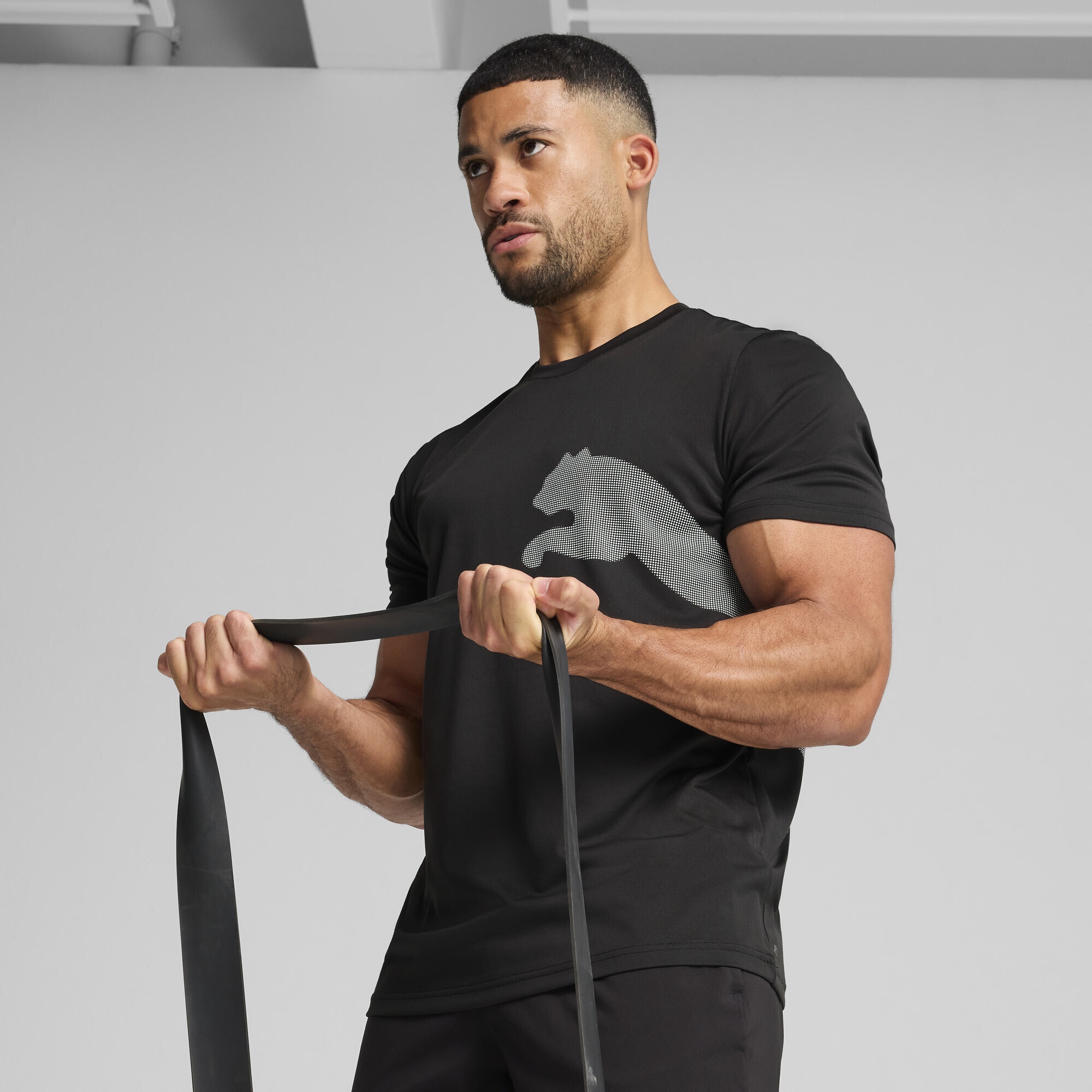 PUMA Trainingsshirt »Train All Day Big Logo T-Shirt Herren«