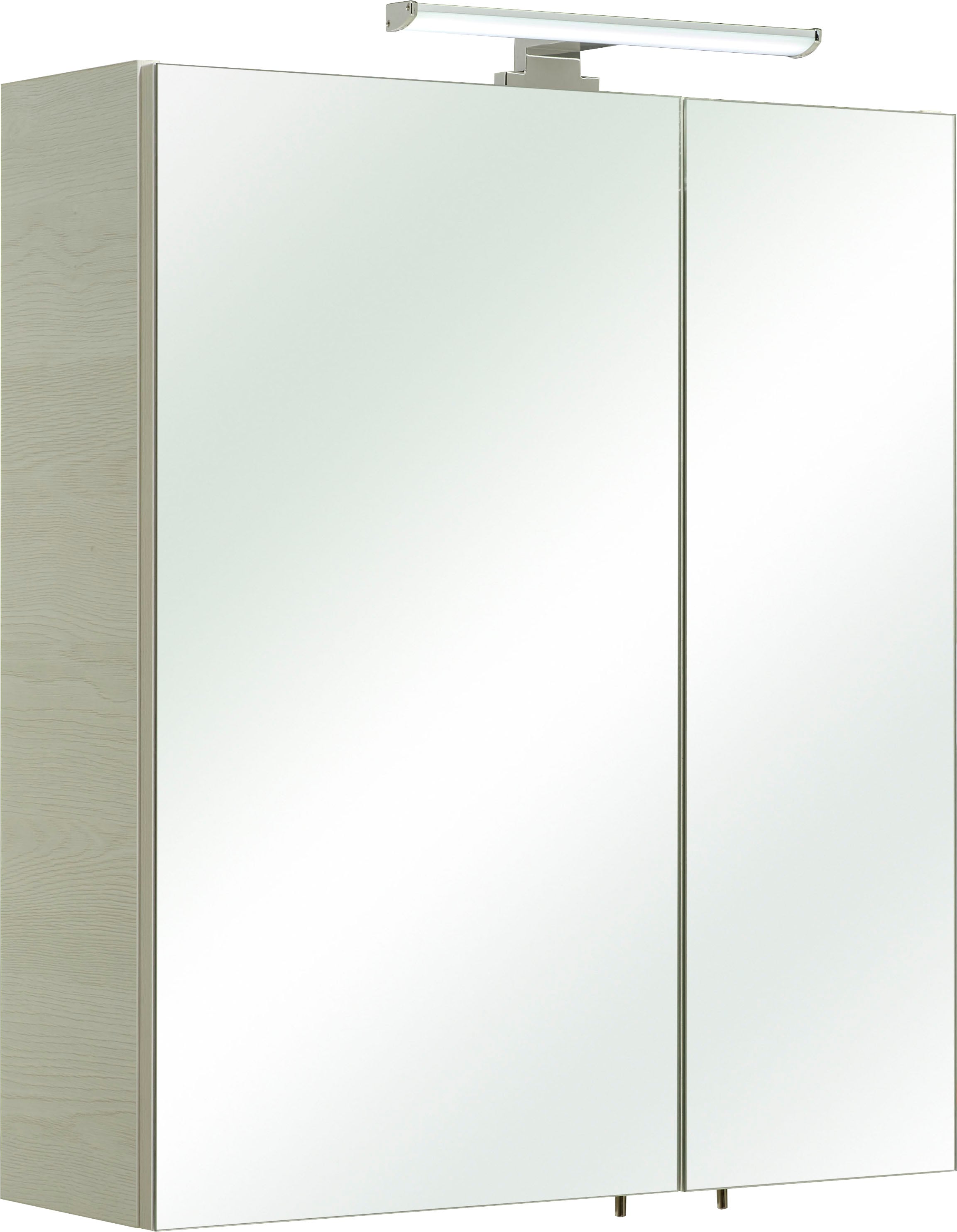 Spiegelschrank »Quickset Badezimmer-Spiegelschrank inkl LED-Aufsatzleuchte«, 60 cm...