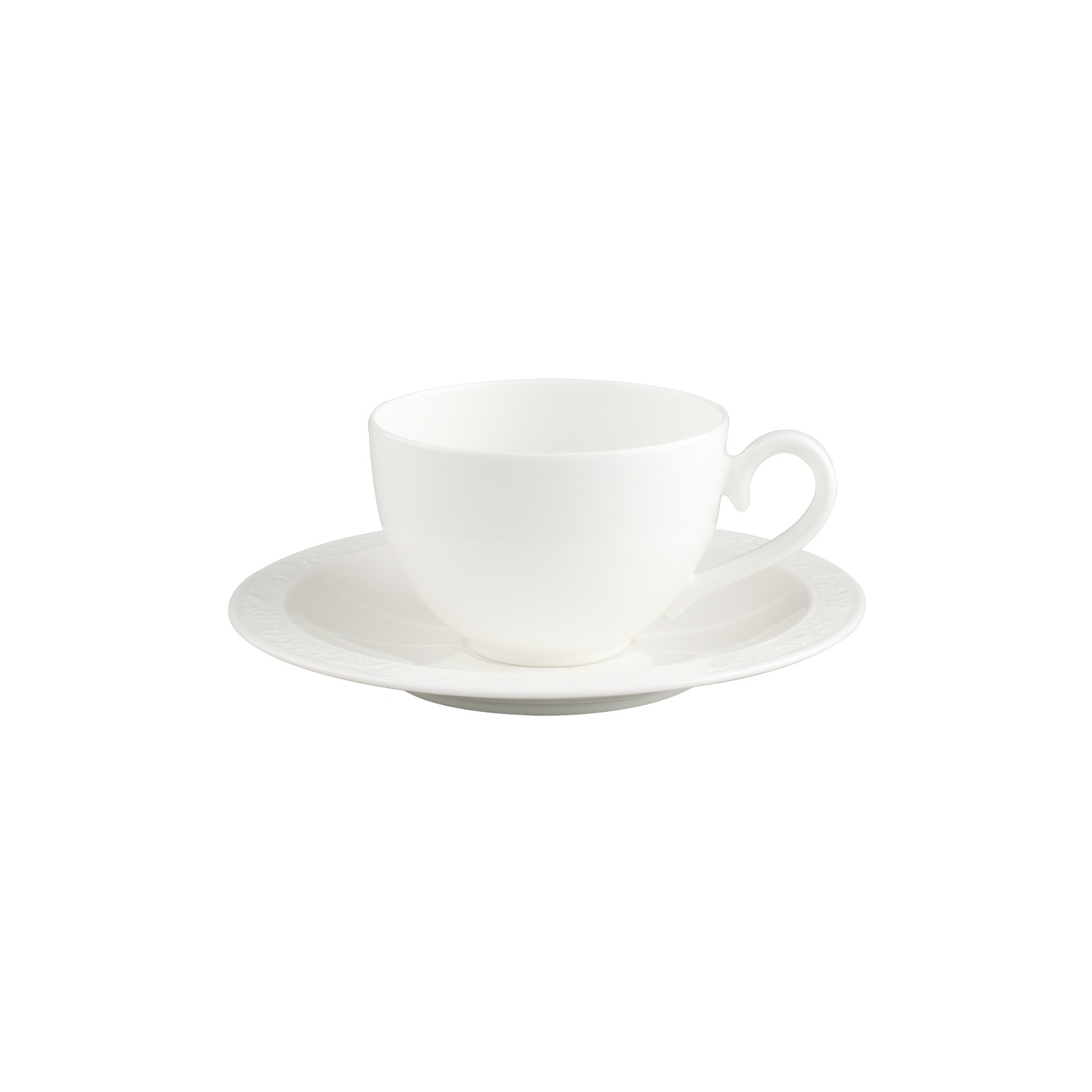 Villeroy & Boch Tasse "Kaffeetasse mit Untertasse White Pearl 120 ml weiß" günstig online kaufen