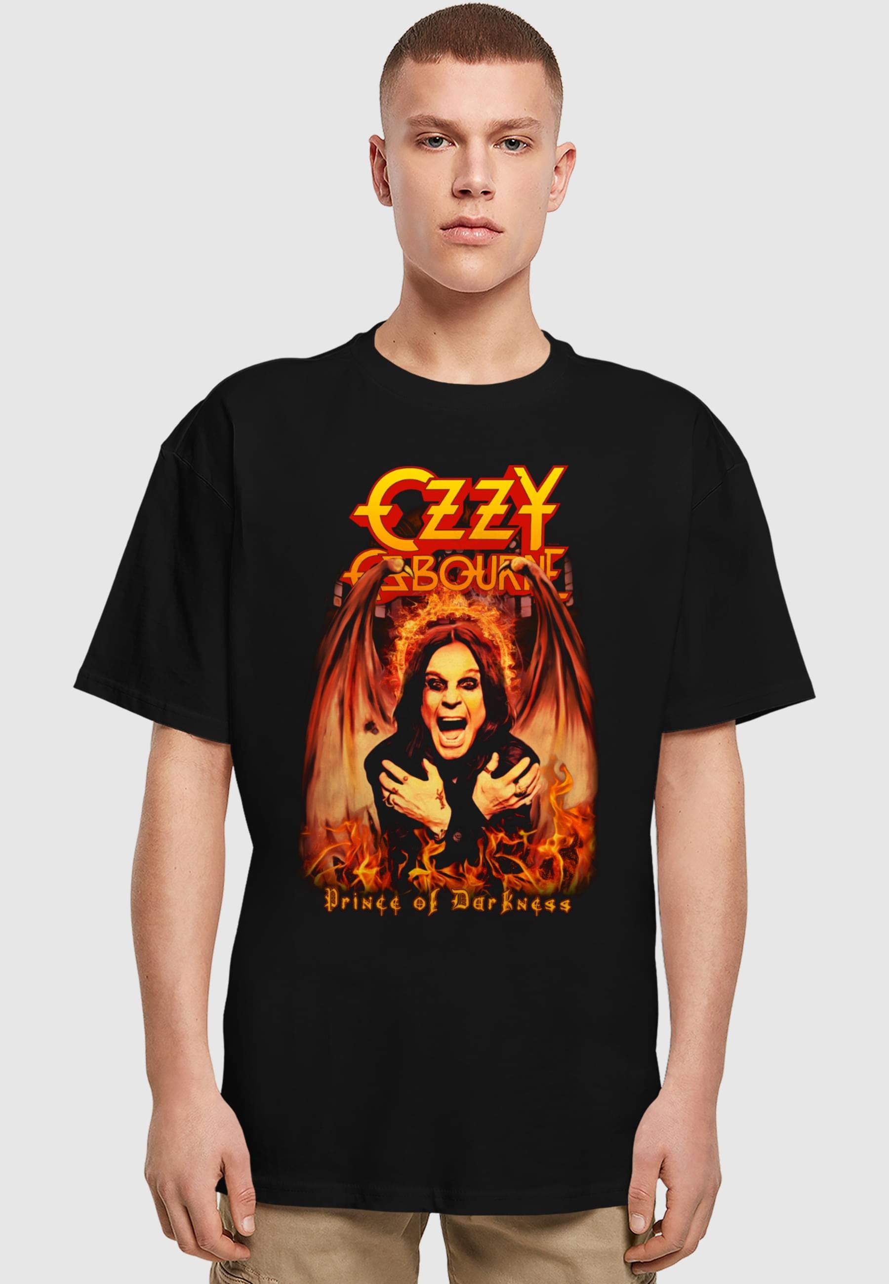 Thumbnail - Merchcode T-Shirt "Merchcode Ozzy Osbourne - Demon Wings Heavy Oversize Tee" 1 Stk.