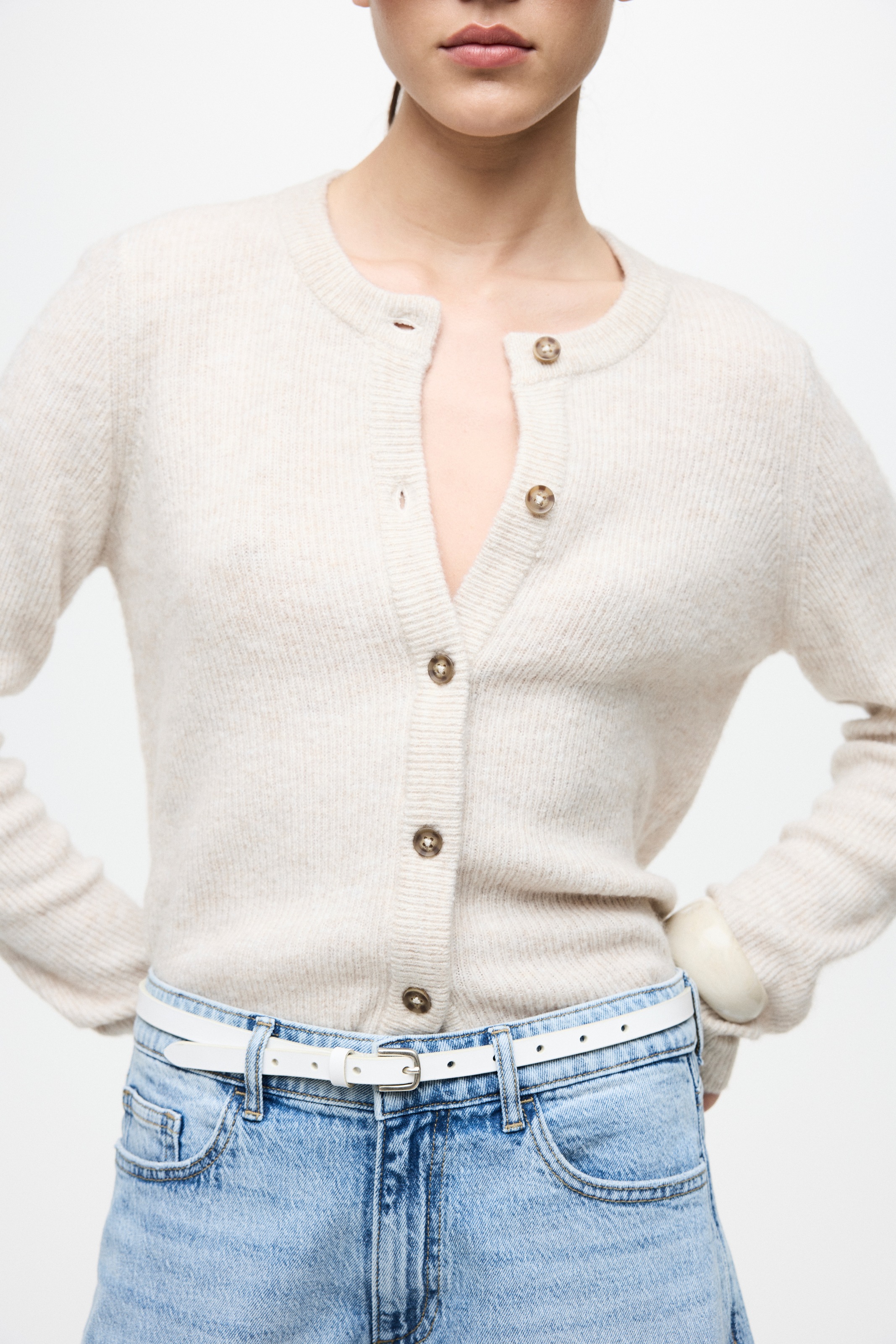 Vila Strickjacke "VIVIOLI O-NECK RIB KNIT CARDIGAN-NOOS" günstig online kaufen