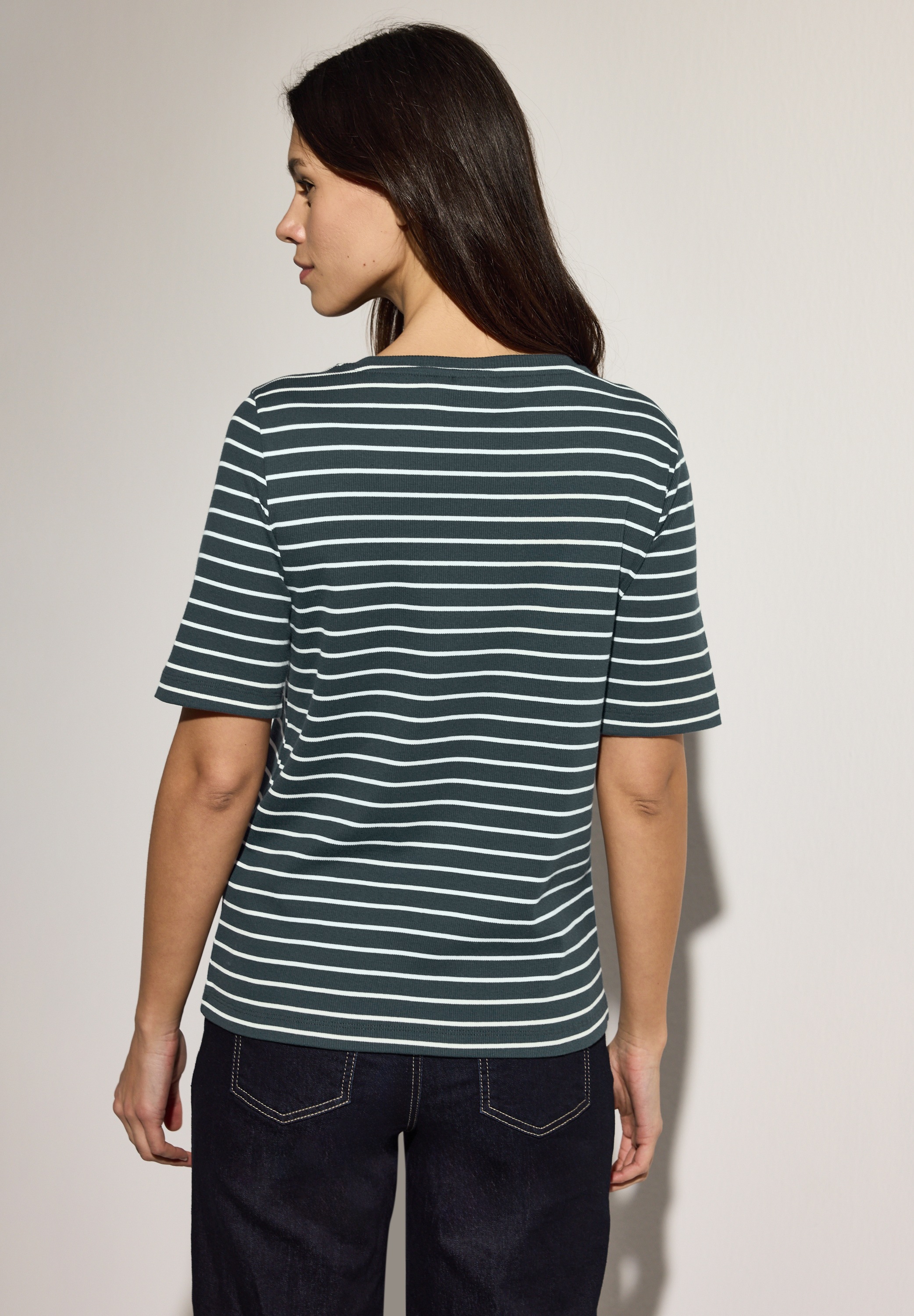 Cecil Rundhalsshirt, mit Rundhalsausschnitt günstig online kaufen