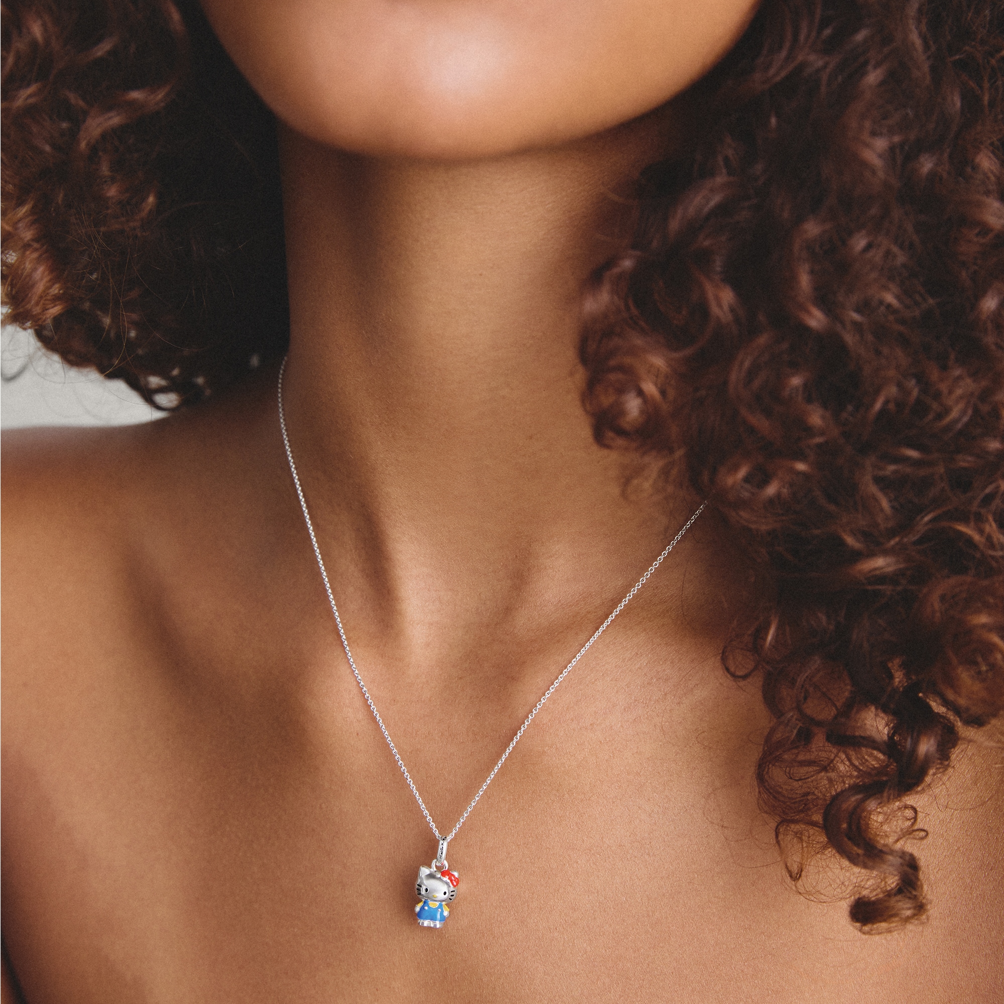 THOMAS SABO Kette mit Anhänger »THOMAS SABO ♡ Hello Kitty Kette klassisch blau« Emaille